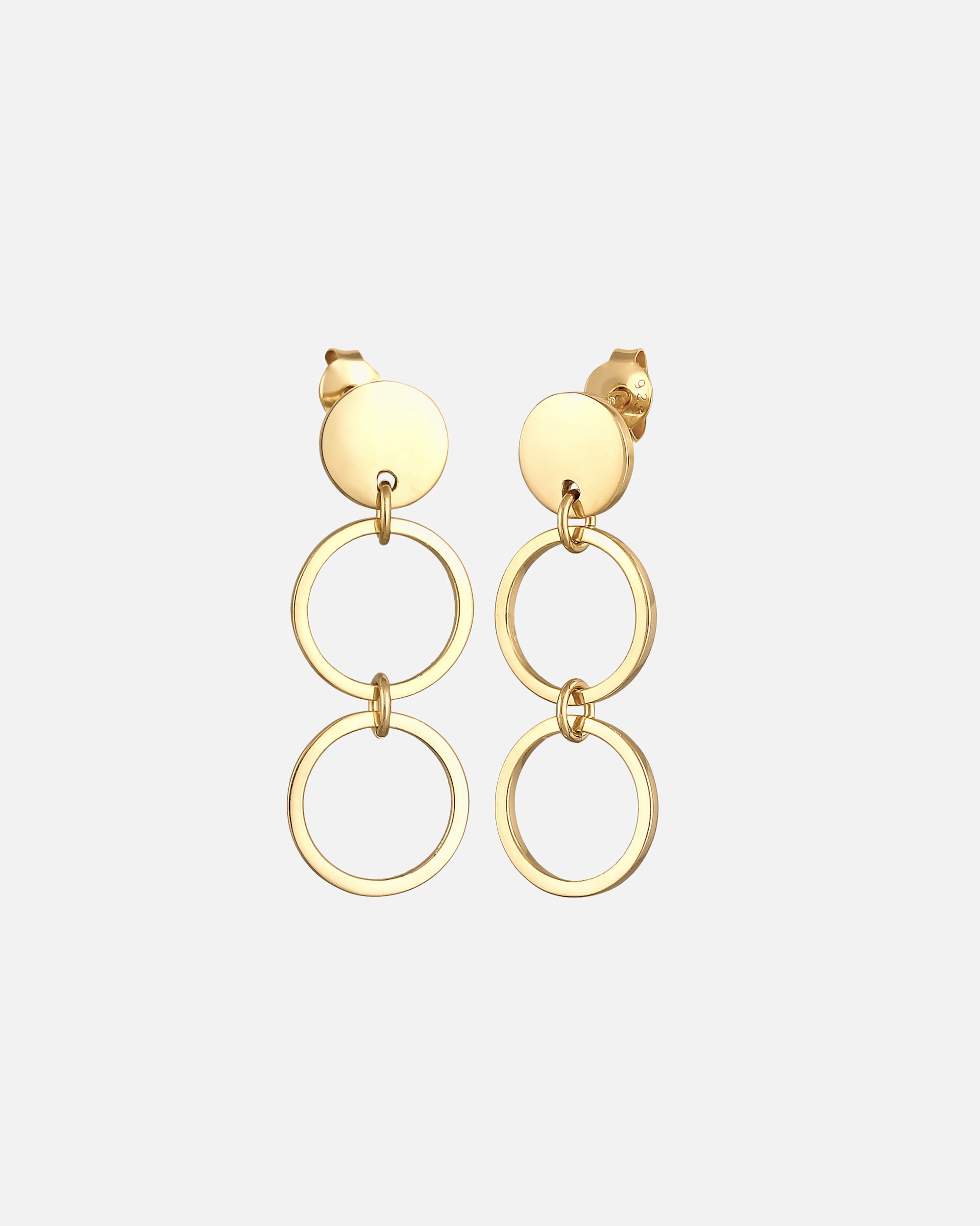 Boucles d'oreilles pour Femme Elli Boucles d'oreilles pour femmes anneau cercle Geo en argent 925 sterling goldfarben