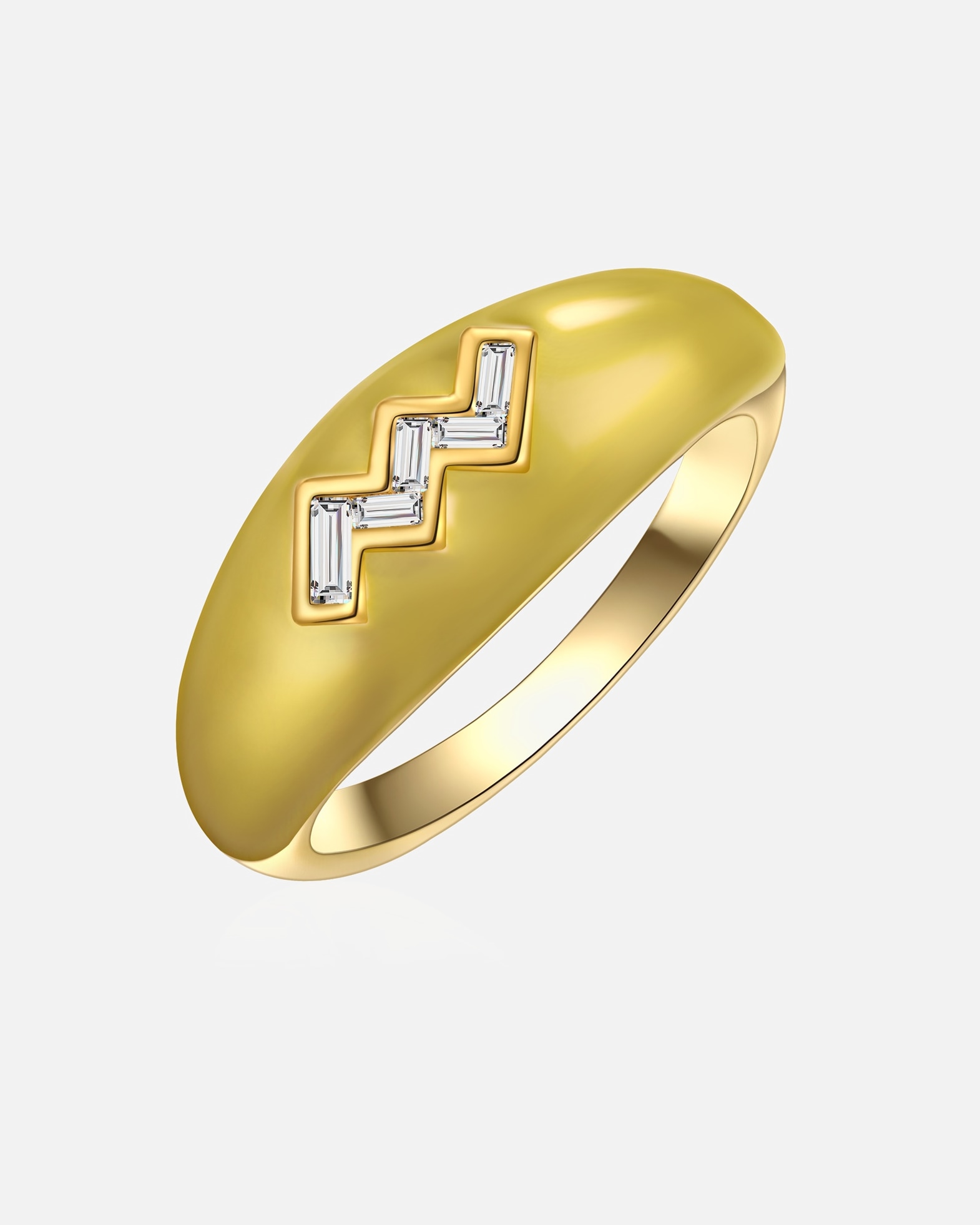 Bague pour Femme Glanzstücke München Bague Zodiaque Verseau en Argent sterling en Or jaune 60