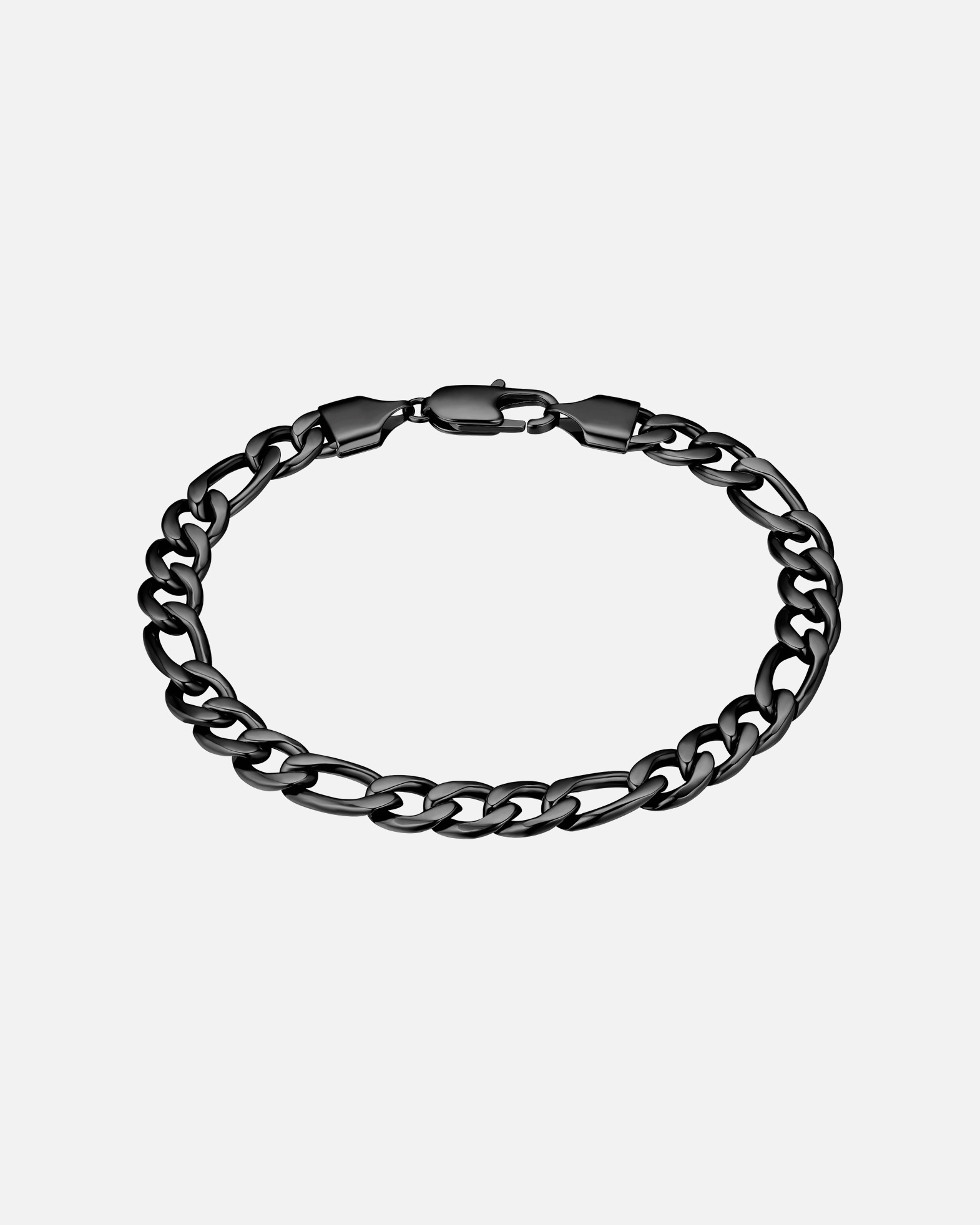 Bracelet pour Homme True Rebels Bracelet en Acier inoxydable en Noir 17 cm