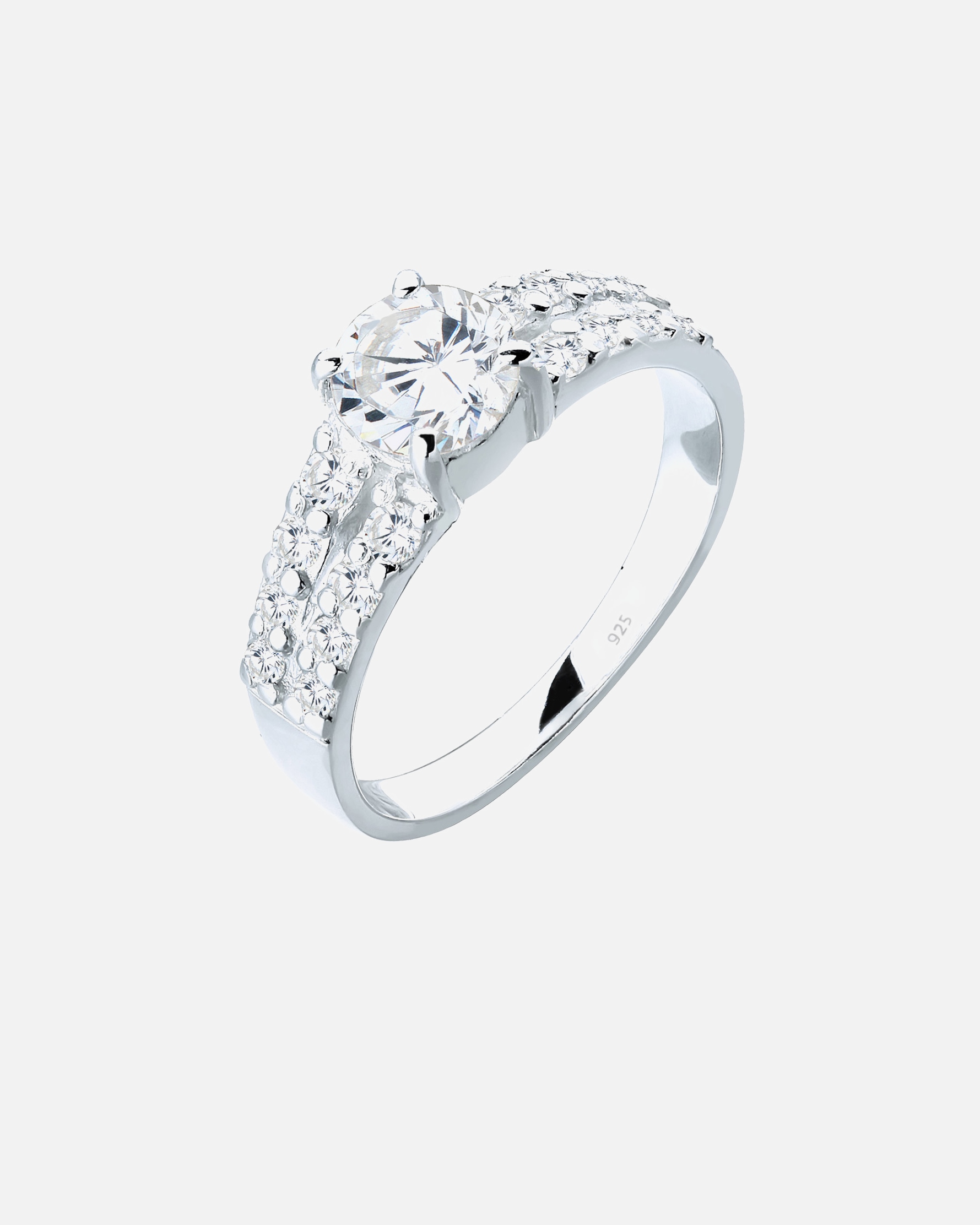 Bague pour Femme Elli Femme Fiançailles Brillantes avec des Cristaux de Zircone en Argent Sterling 925 56