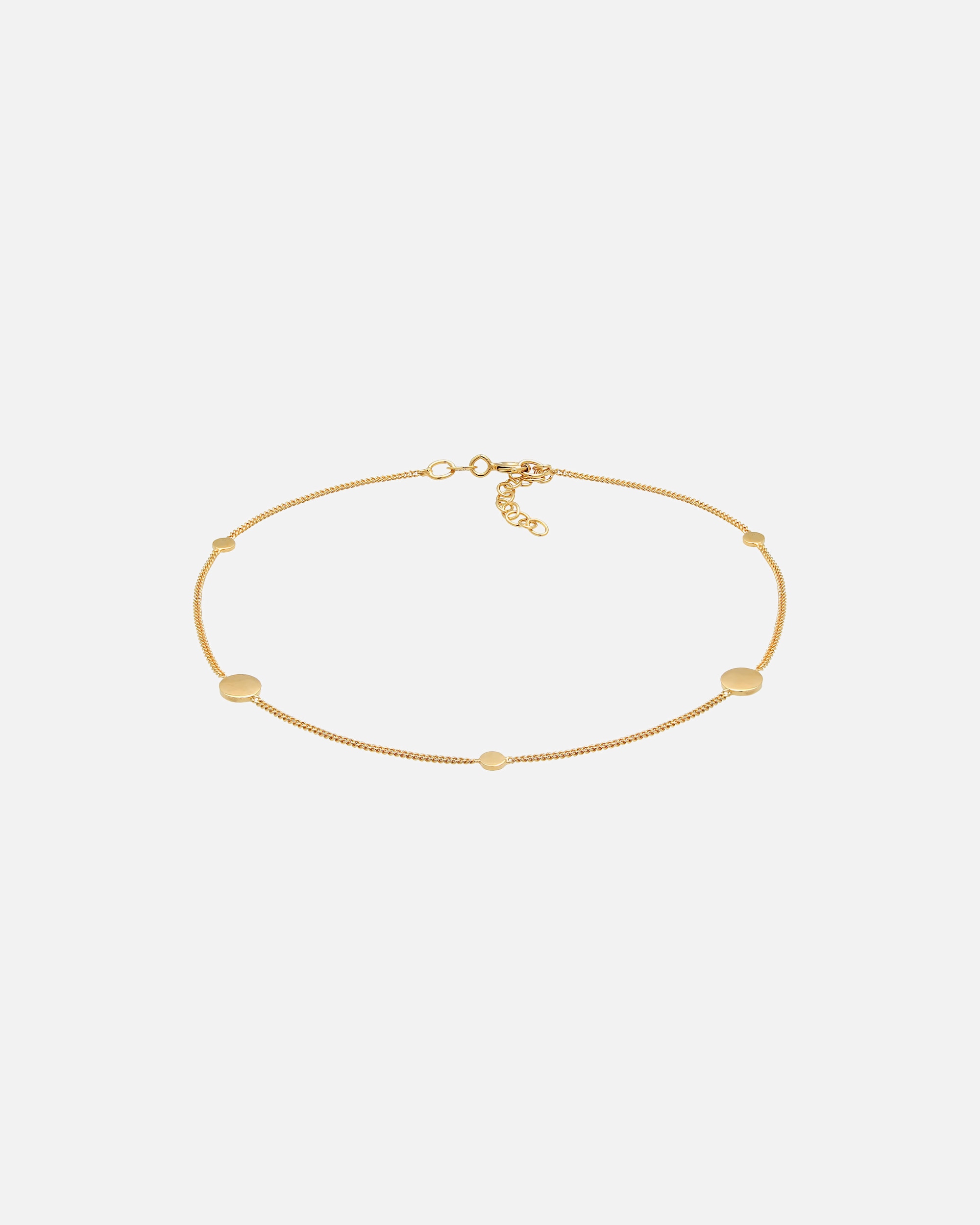 Bijou de cheville pour Femme Elli Monnaie Cercle Disque Tendance minimaliste en Argent Sterling 925 22
