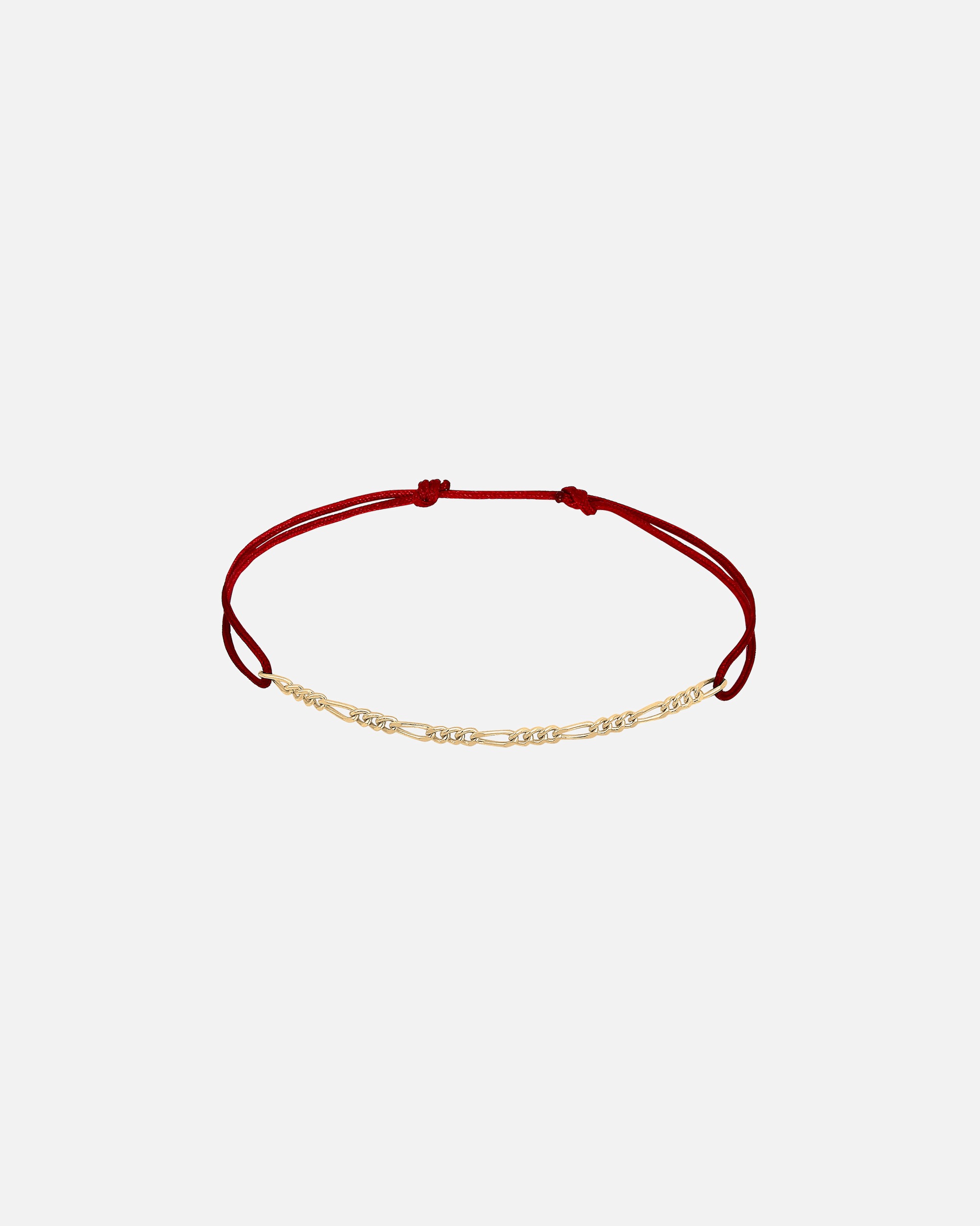 Bracelet pour Femme Elli Réglable Chaîne Firgaro Nylon Rouge Bracelet Femme Plaqué Or Argent (925/1000) 16