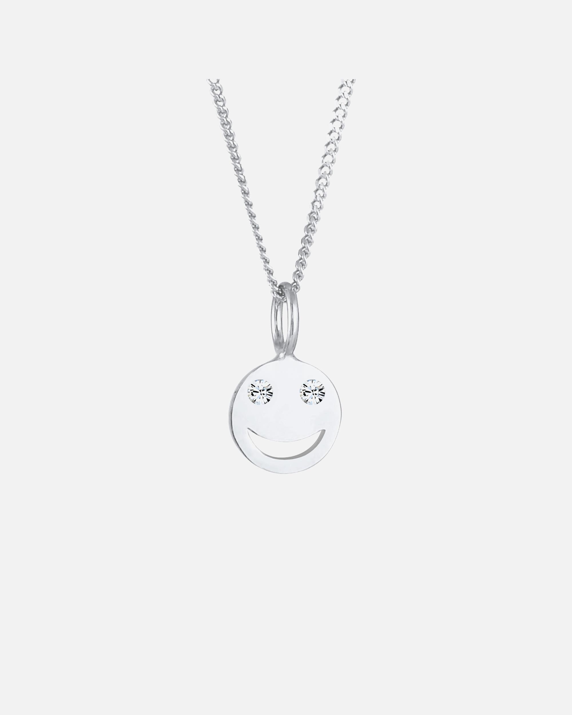 Collier pour Femme Elli avec Cristaux Smiling Face Happy Argent 925 55