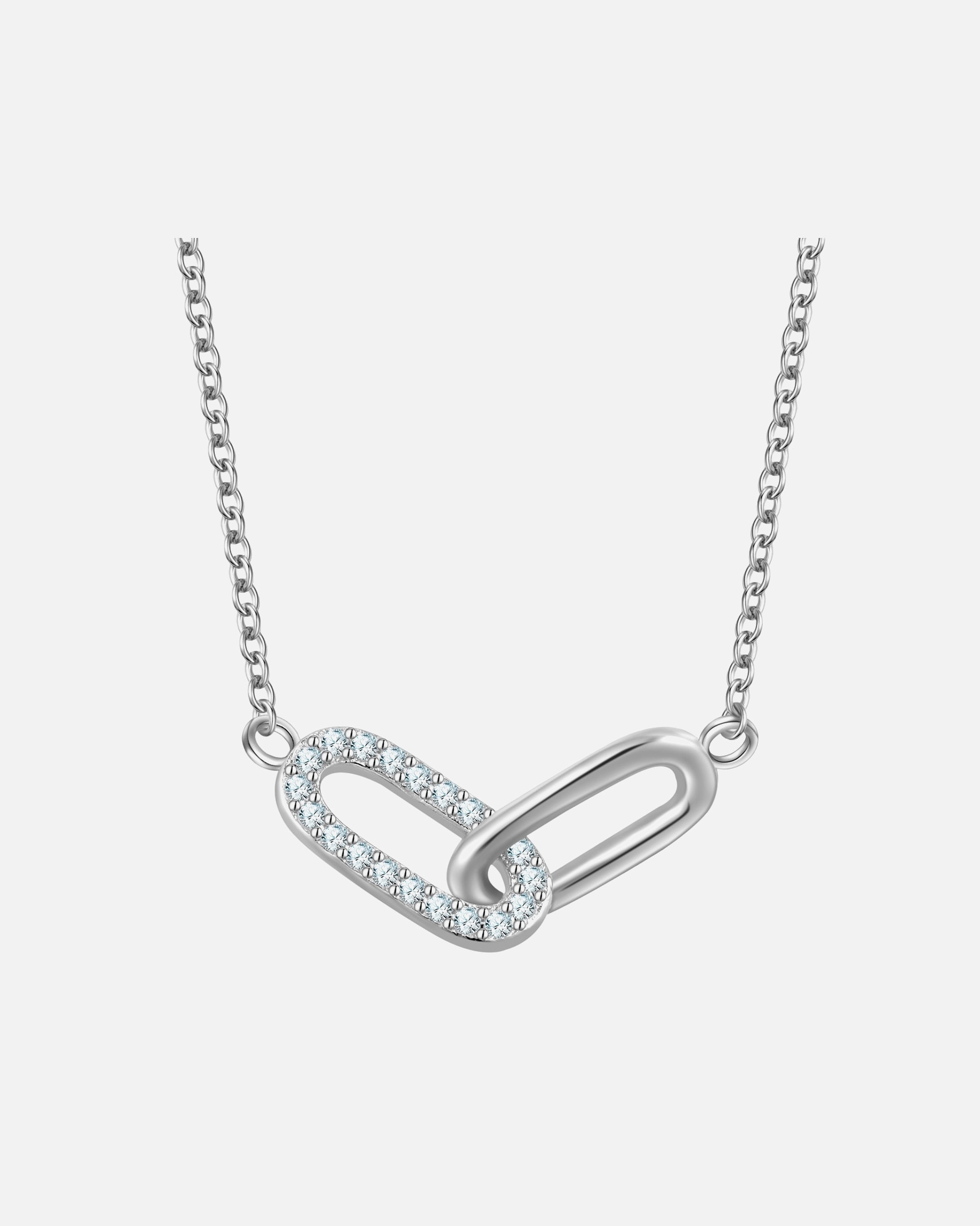 Collier pour Femme Glanzstücke München Collier en Argent Sterling en argent avec Zirconium 40,0 cm Basiskette + 5,0 cm Verlängerung