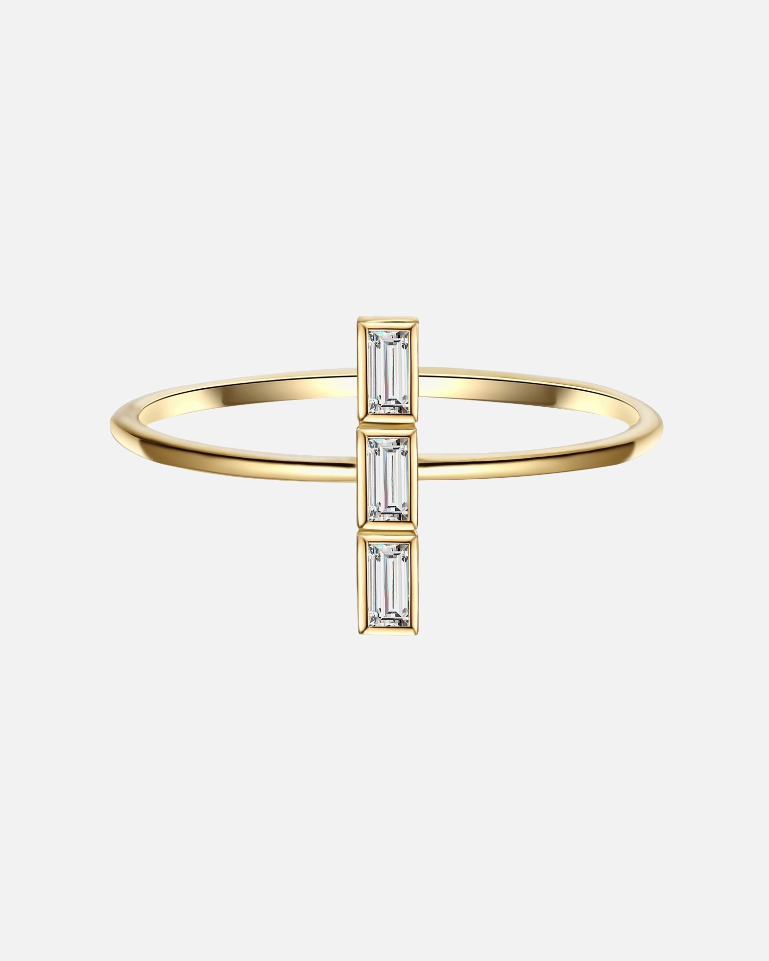 Bague pour Femme Glanzstücke München Bague en argent Argent sterling Oxyde de zirconium (CZ) en Or jaune 54