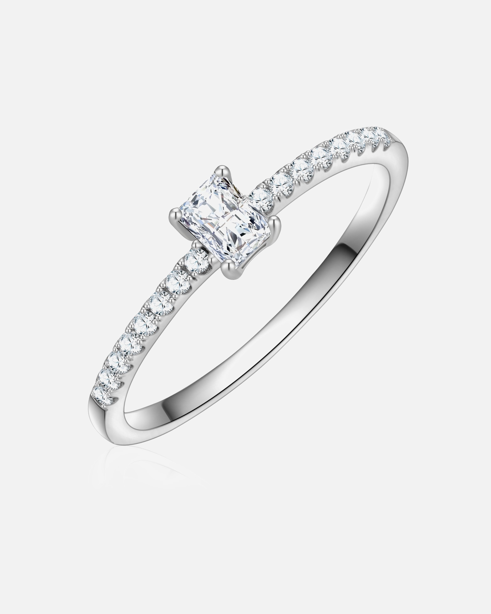 Bague pour Femme Trilani Bague en Argent Sterling en argent avec Zirconium 60