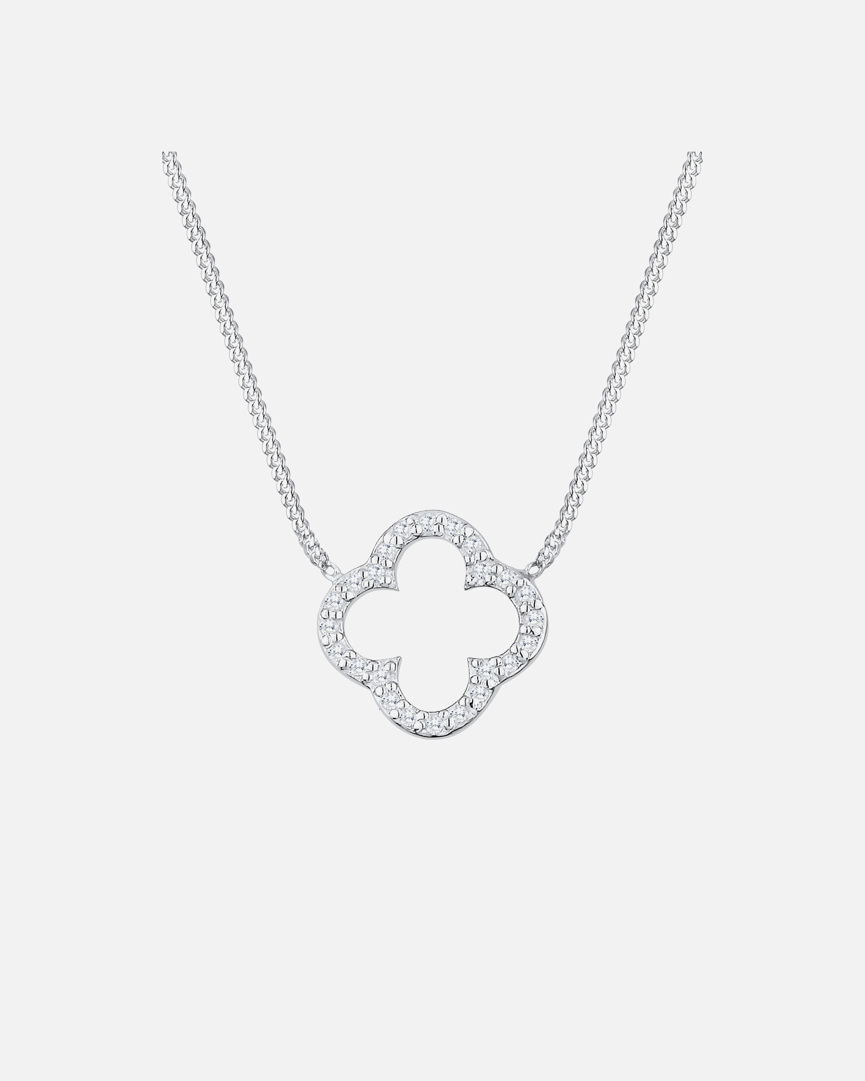 Collier pour Femme Elli Femmes pendentif trèfle élégant chance avec cristaux de zirconium en argent sterling 925 40