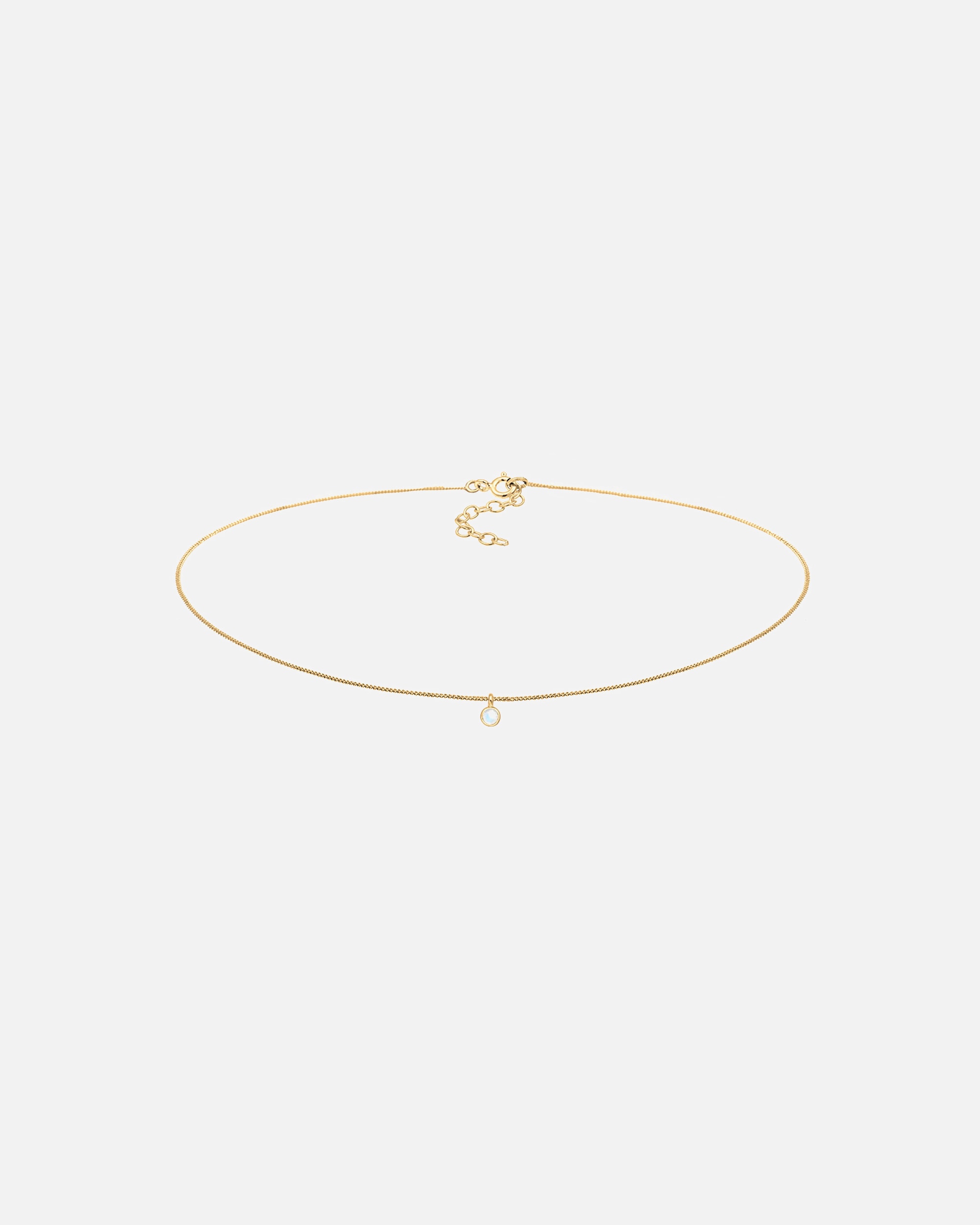 Collier pour Femme Elli Choker pierre de lune Pendentif tendance basique 925 Argent goldfarben