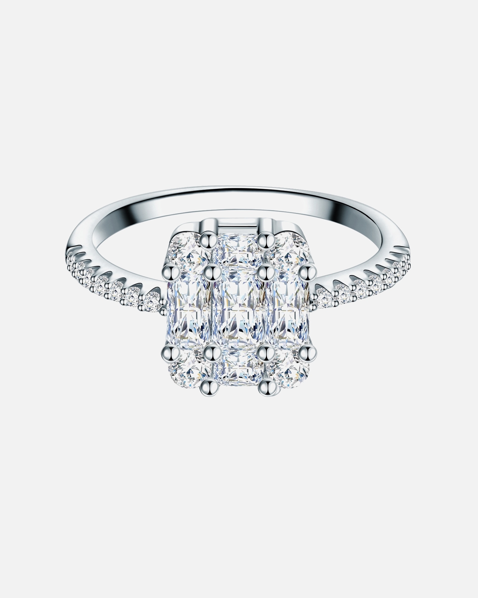 Bague pour Femme Trilani Bague en argent Argent sterling Oxyde de zirconium (CZ) en Argent 54