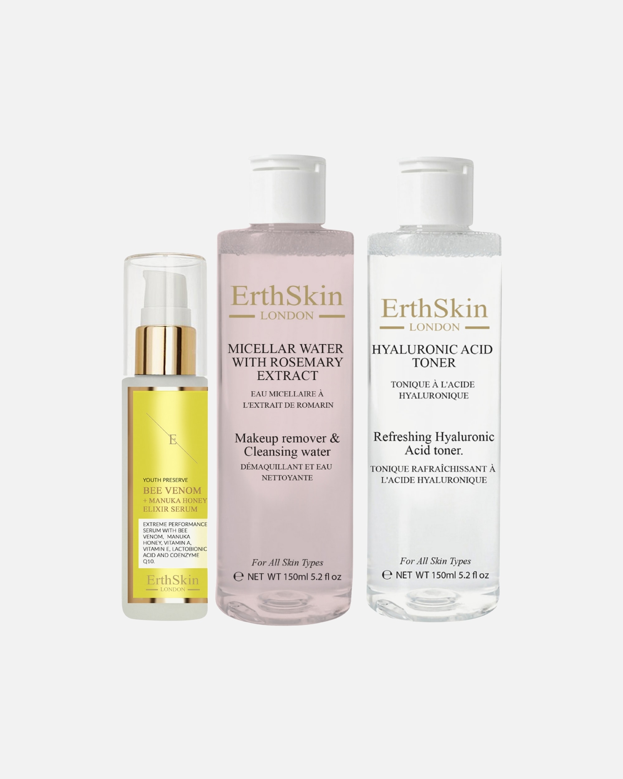 Coffret soin visage pour Femme ErthSkin London Kit de nettoyage et de brillance des abeilles 1 pièce