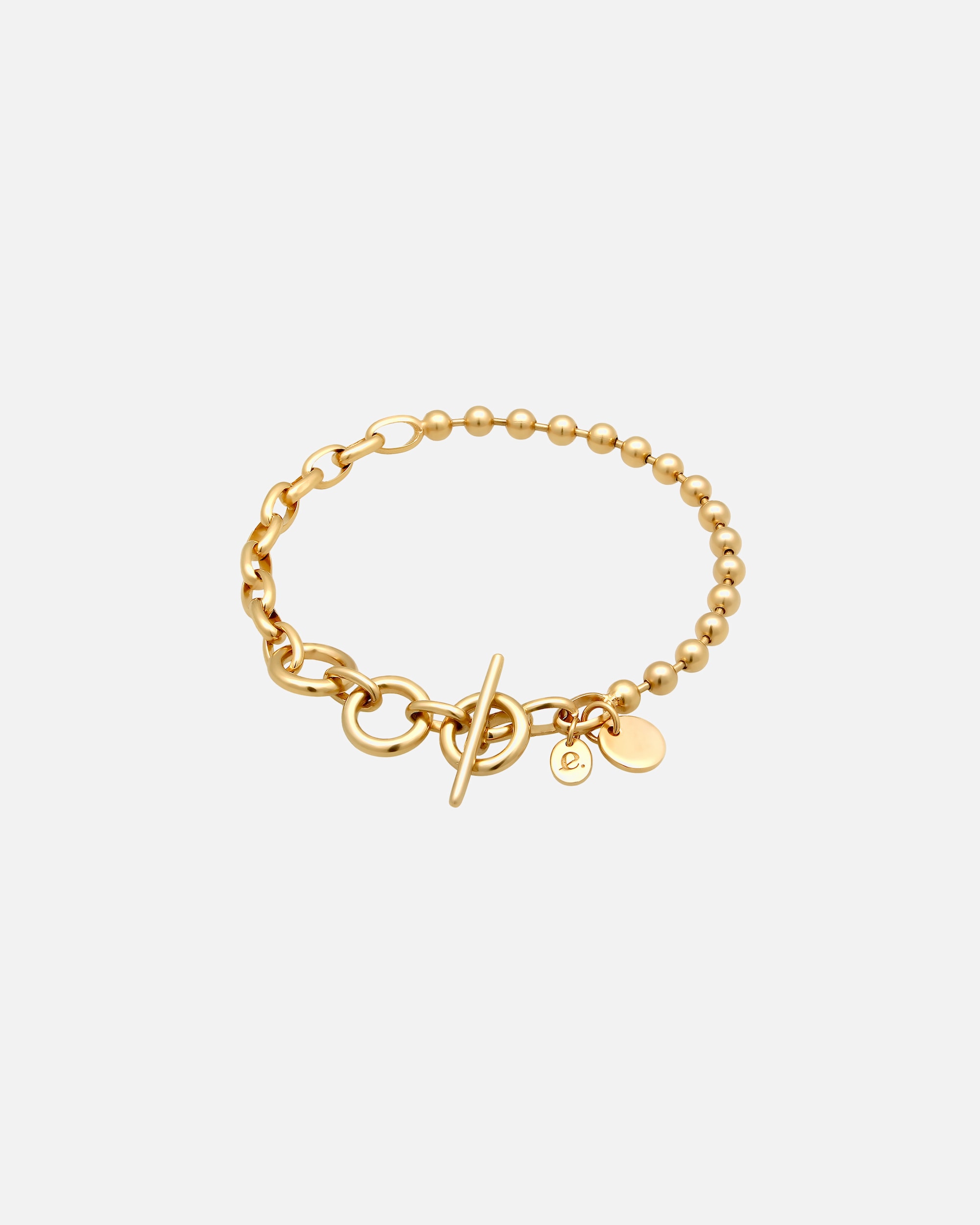 Bracelet pour Femme Elli PREMIUM Elli PREMIUM Bracelet sans pierre Femme Chaîne à boules Argent Sterling 925 Party / Nouvel An 19 cm goldfarben