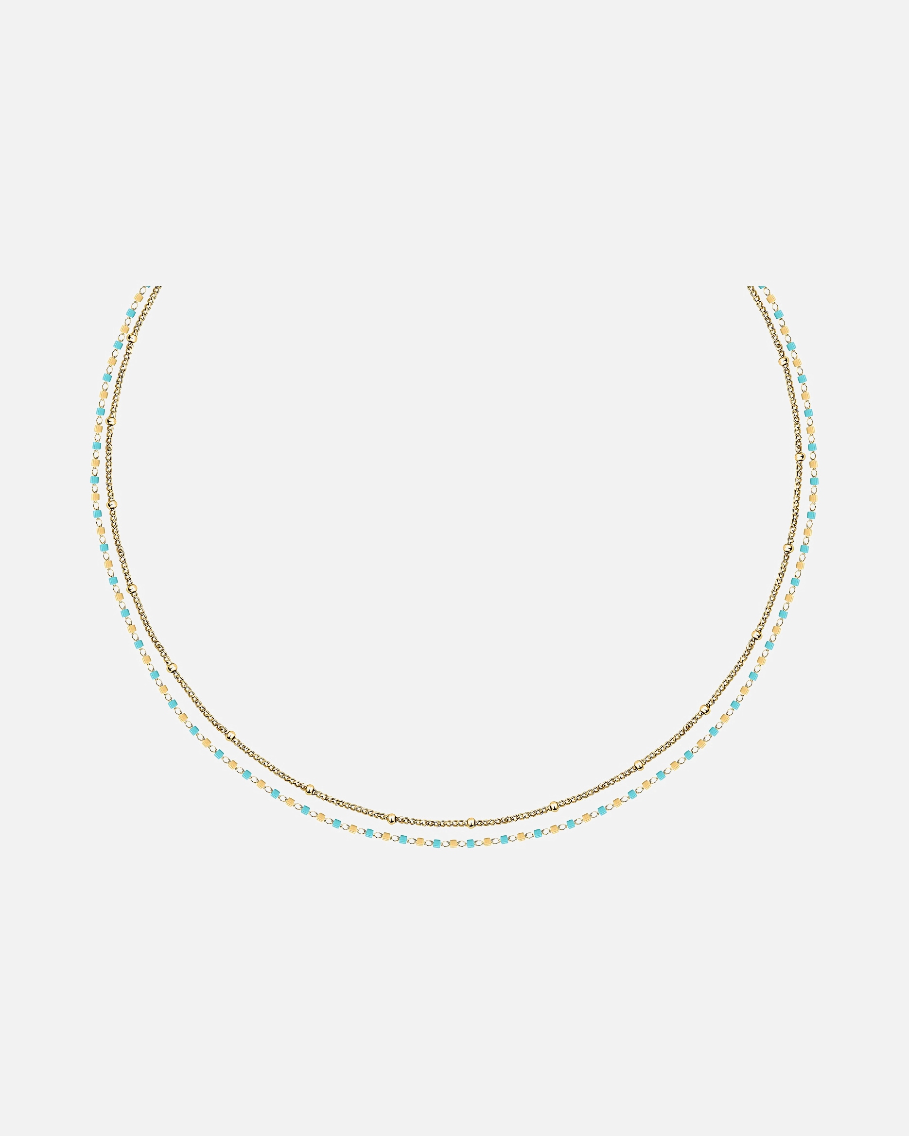 Collier pour Femme La Petite Story Default Brand Line Chaînes jaune, or jaune, turquoise