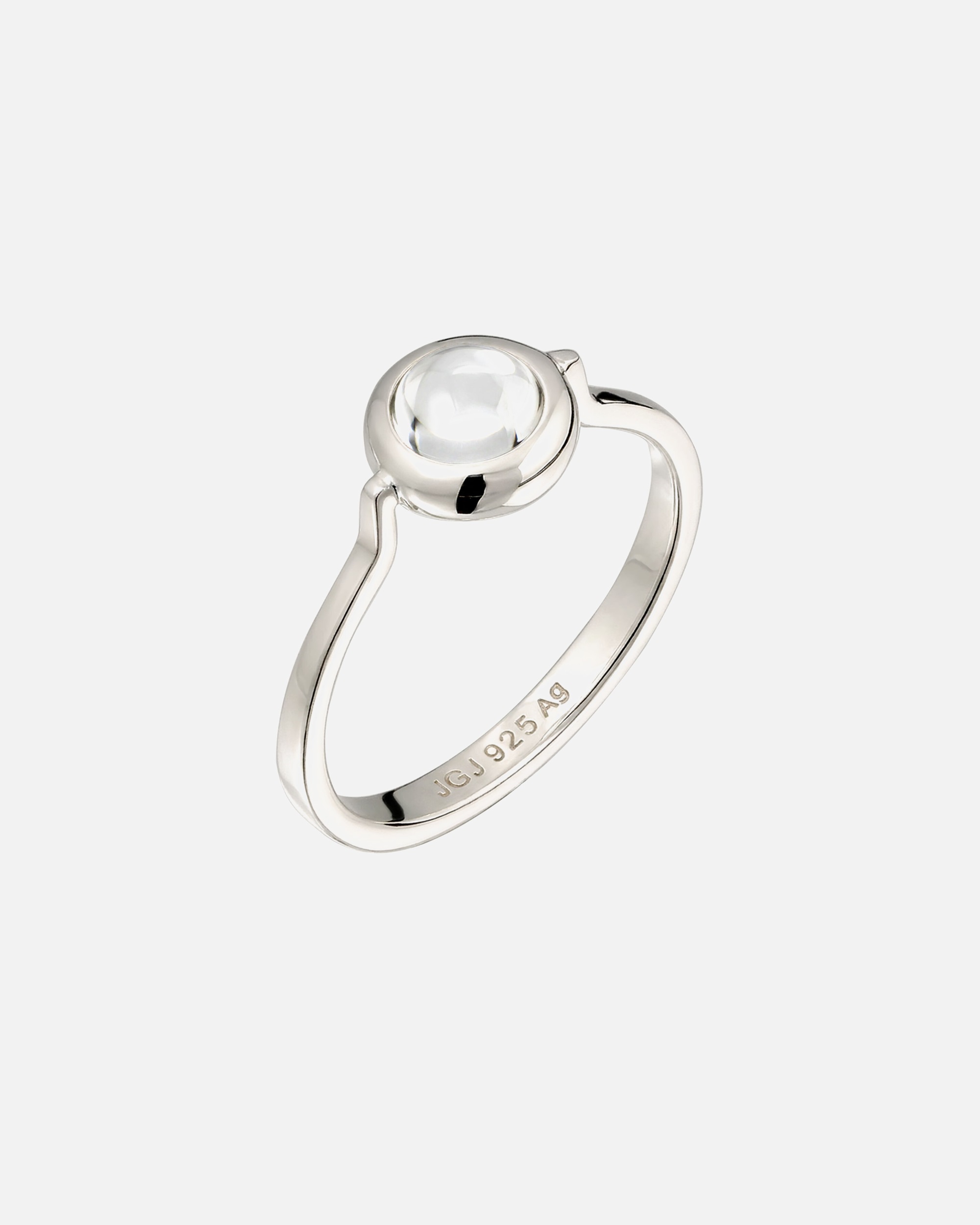 Bague pour Femme Elli Bague Cercle Cristal de Roche Transparent 925 Sterling Silver 52