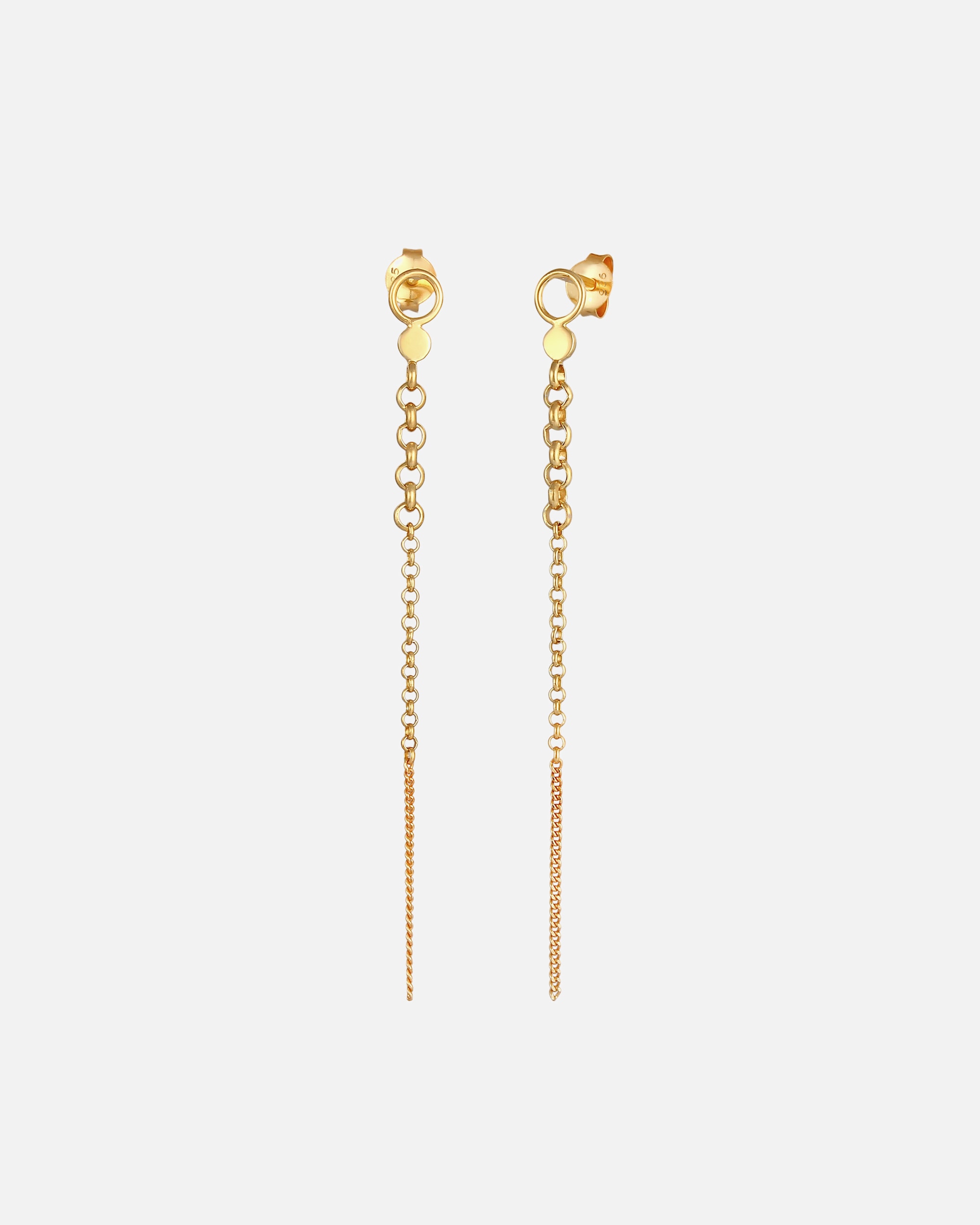 Boucles d'oreilles pour Femme Elli Chaîne de pois chiche pour dames tendance ronde en argent sterling 925 goldfarben