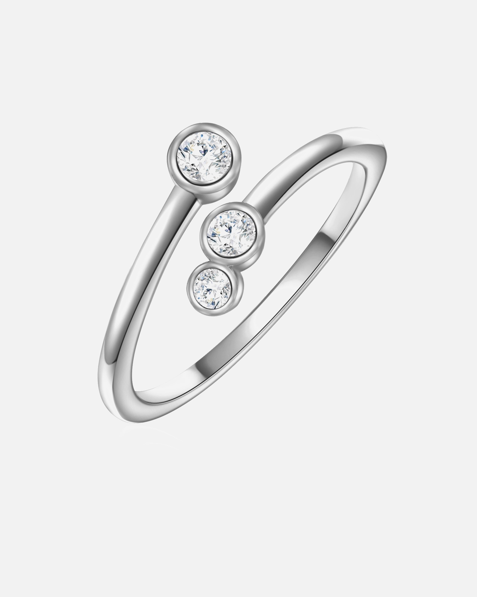 Bague pour Femme Glanzstücke München Bague en argent Argent sterling Oxyde de zirconium (CZ) en Argent 58