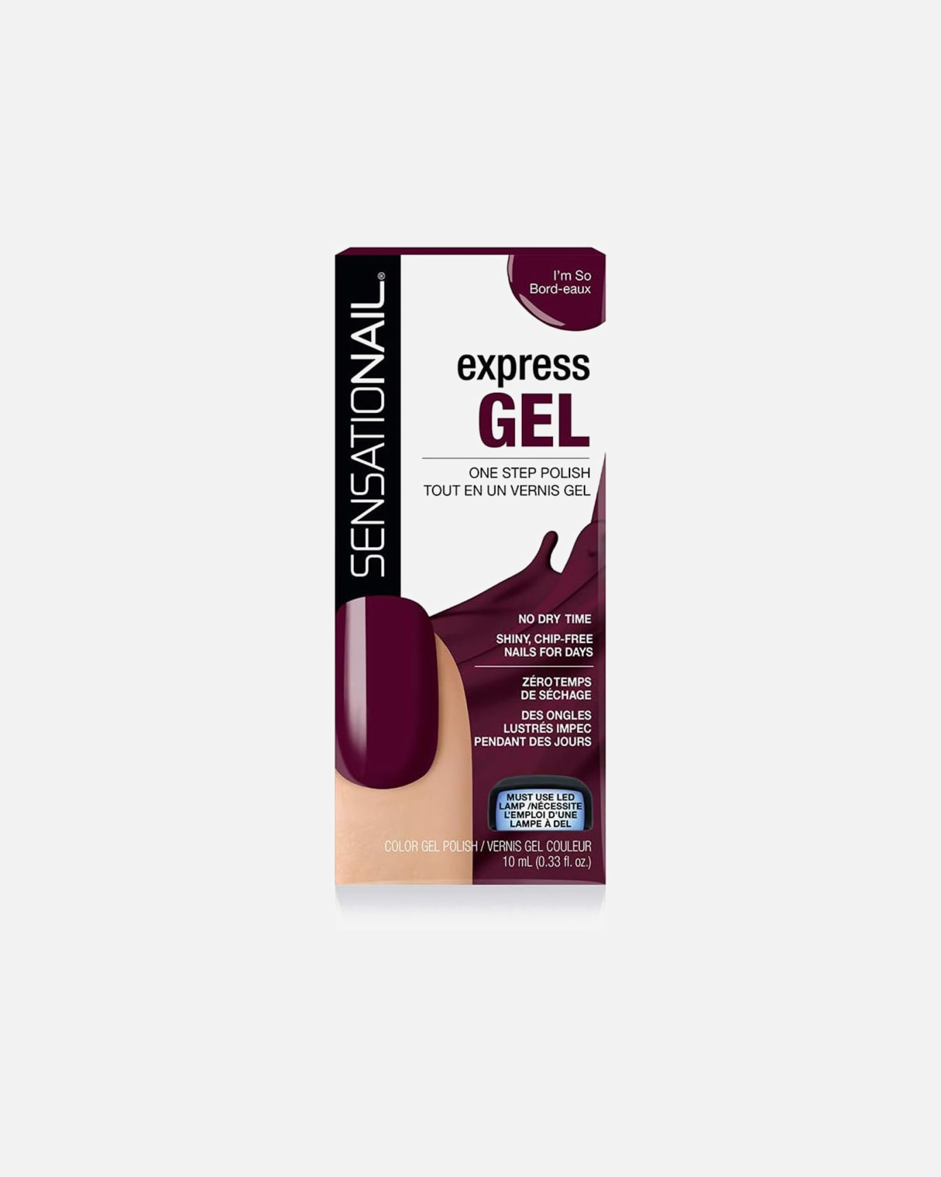 Vernis à ongles UV pour Unisexe Sensationail Default Brand Line Vernis Gel Express Semi-Permanent I'm So Bord-eaux