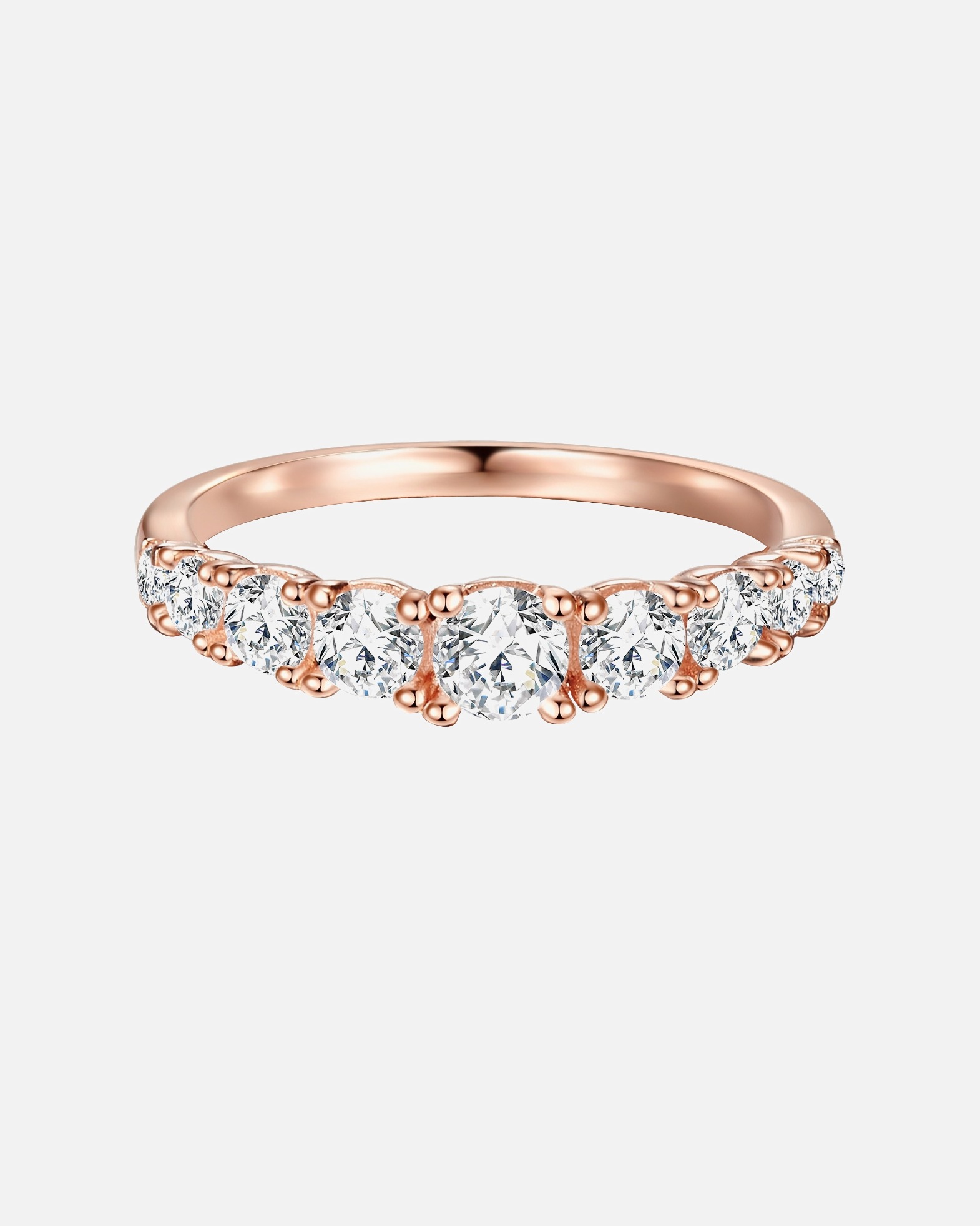 Bague pour Femme Trilani Bague en argent Argent sterling Oxyde de zirconium (CZ) en Or rose 61