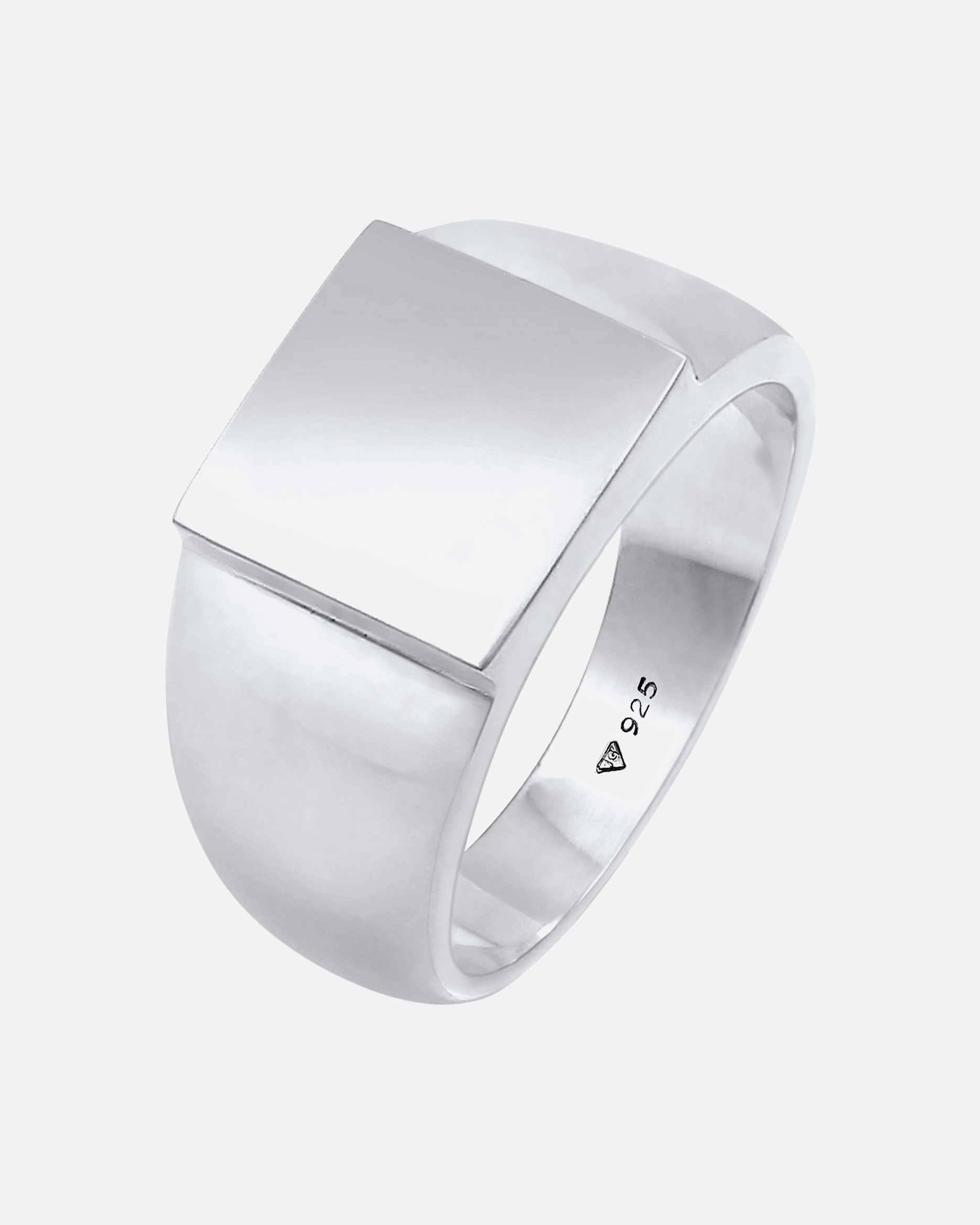 Bague pour Homme KUZZOI Bague sceau Homme rectangle brillant Argent 925 56