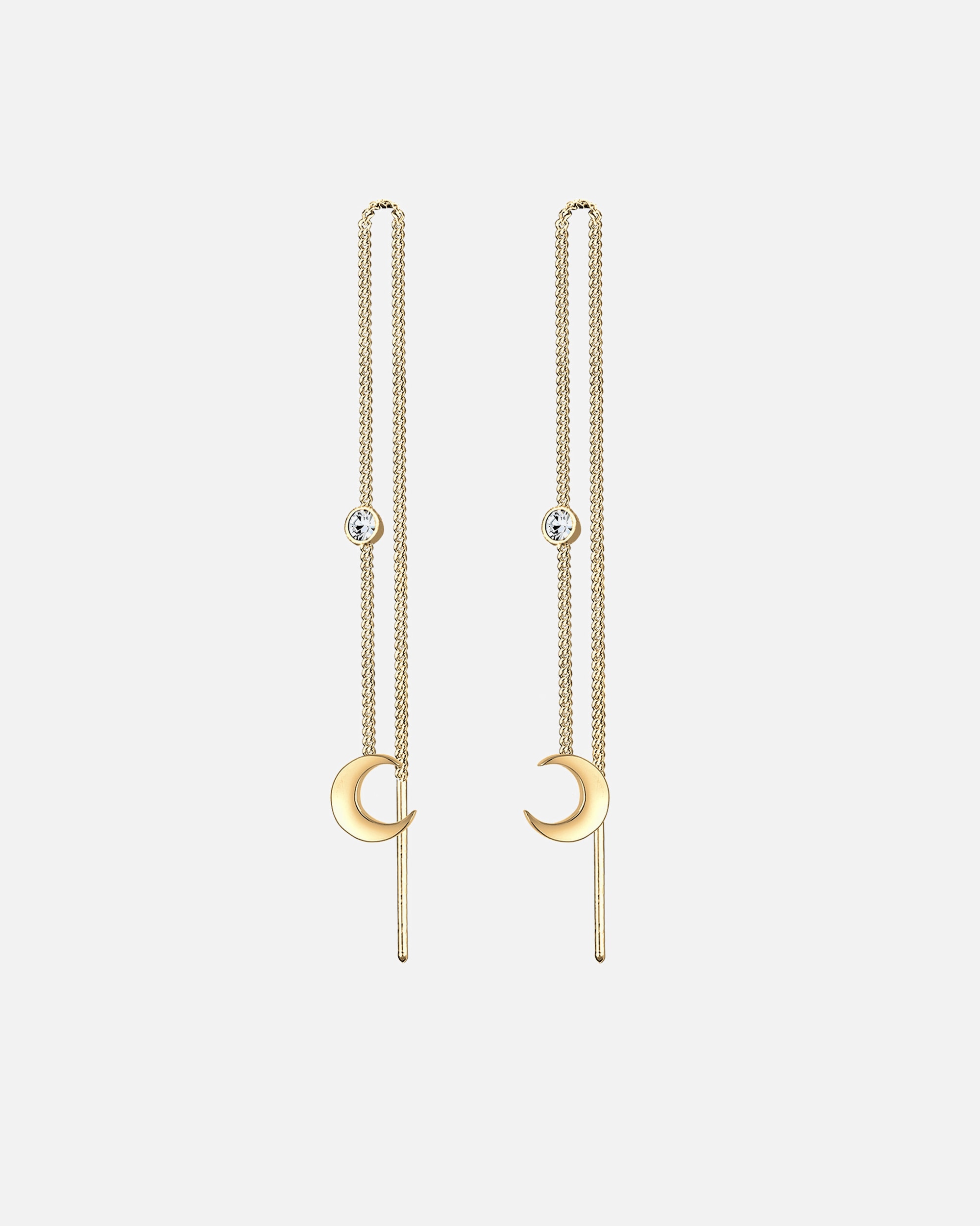 Boucles d'oreilles pour Femme Elli Demi-lune solitaire Cristaux Argent 925 goldfarben