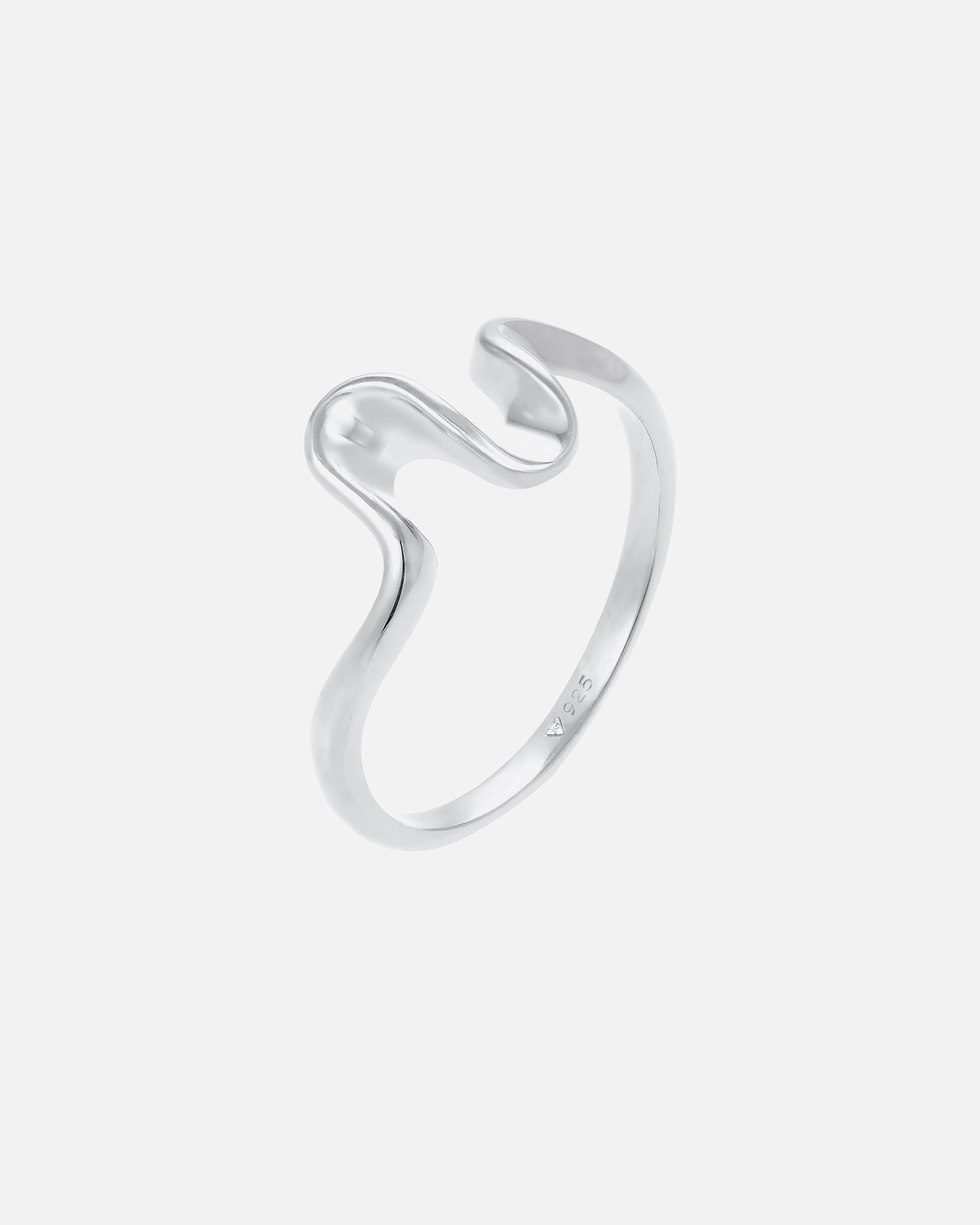 Bague pour Femme Elli Vague Wave Plage Tendance maritime 925 Argent 52