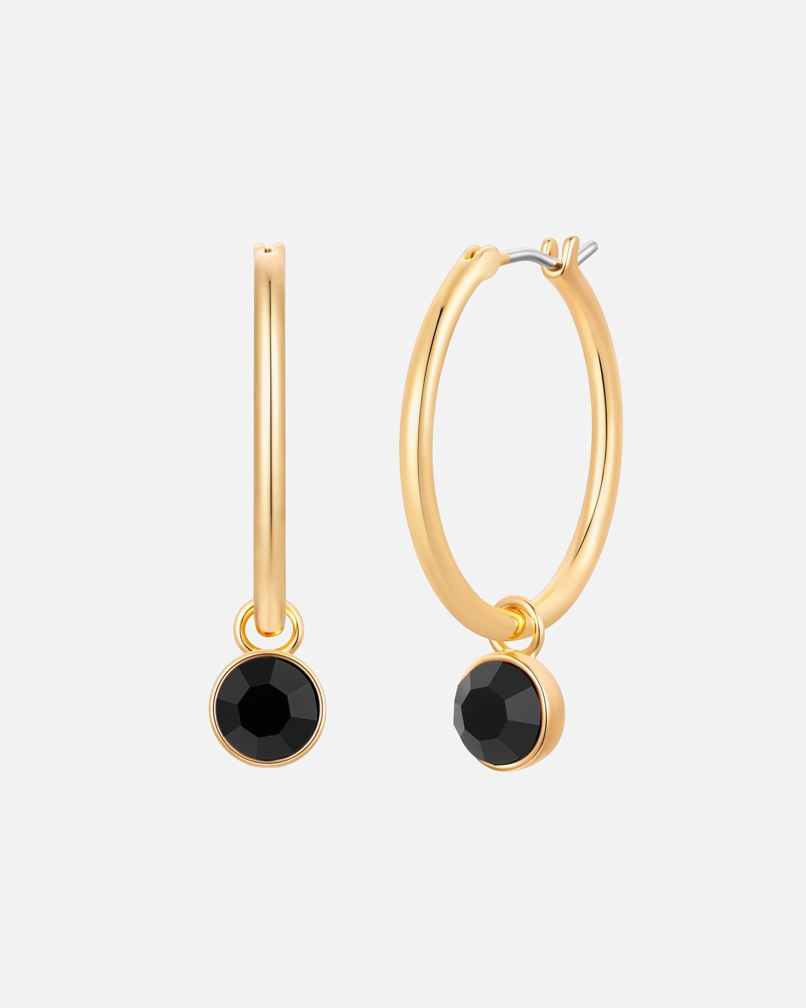 Créoles pour Femme Lulu & Jane Créoles en laiton en Or avec Cristal 31,5 mm