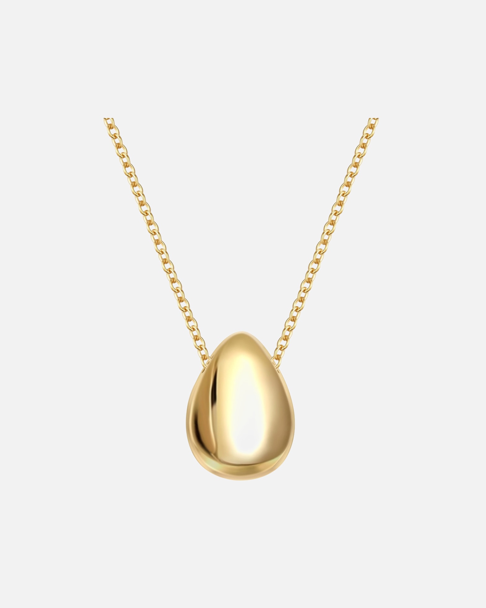 Collier pour Femme Glanzstücke München Collier goutte en argent sterling en or jaune 40,0 cm Basiskette + 5,0 cm Verlängerung