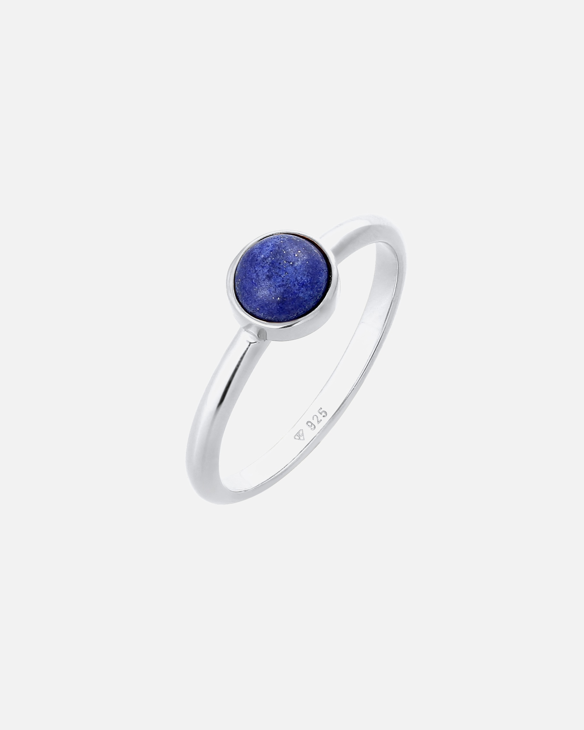 Bague pour Femme Elli PREMIUM Femmes Solitaire Simple avec Lapis Lazuli pierre précieuse en argent sterling 925 54