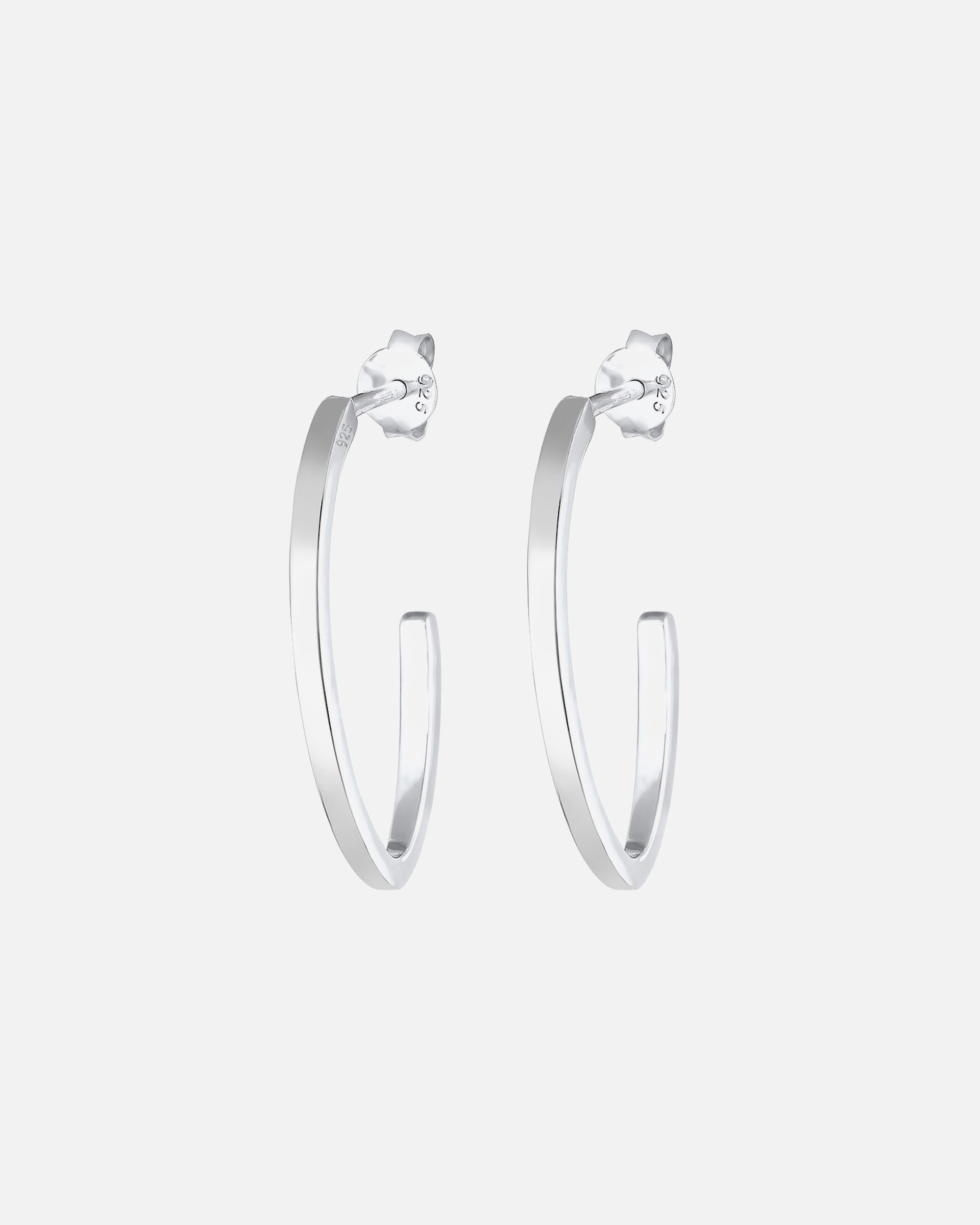Boucles d'oreilles pour Femme Elli Femmes Créoles Ovale Ouvert Géo Basique en Argent Sterling 925 silberfarben
