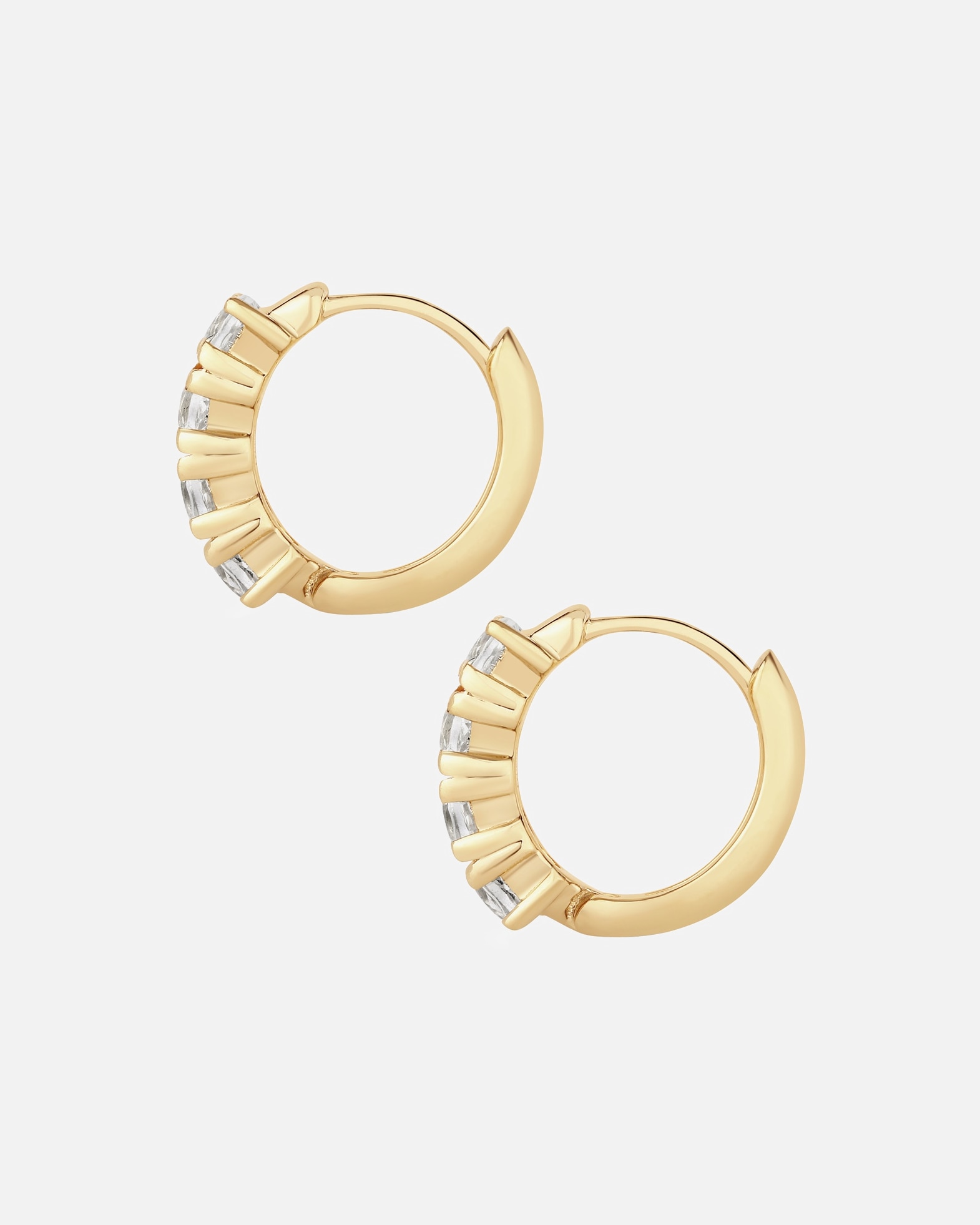 Créoles pour Femme Glanzstücke München Créoles en argent sterling dans or jaune avec topaze 12,2 mm