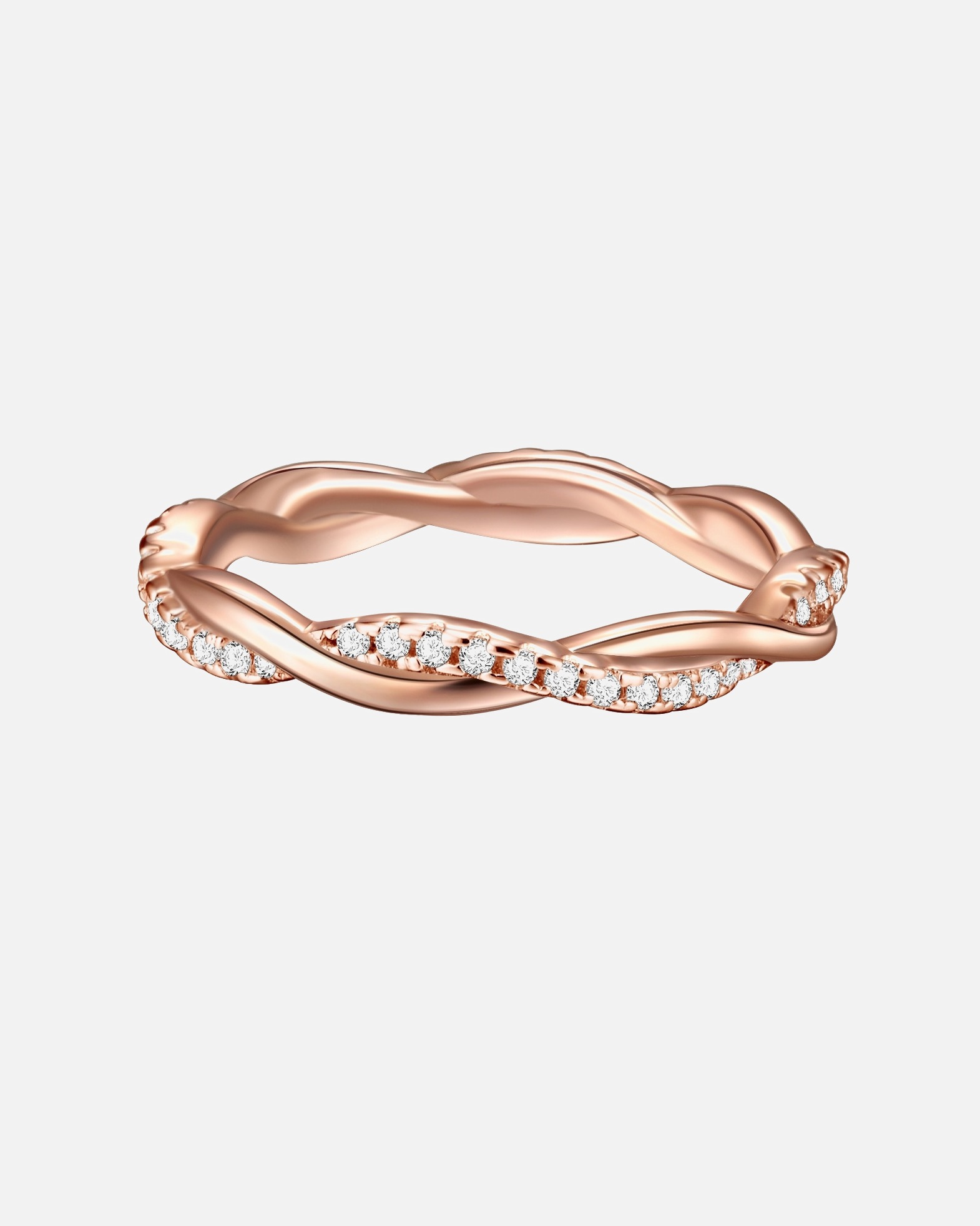 Bague pour Femme Trilani Bague en argent Argent sterling Oxyde de zirconium (CZ) en Or rose 59