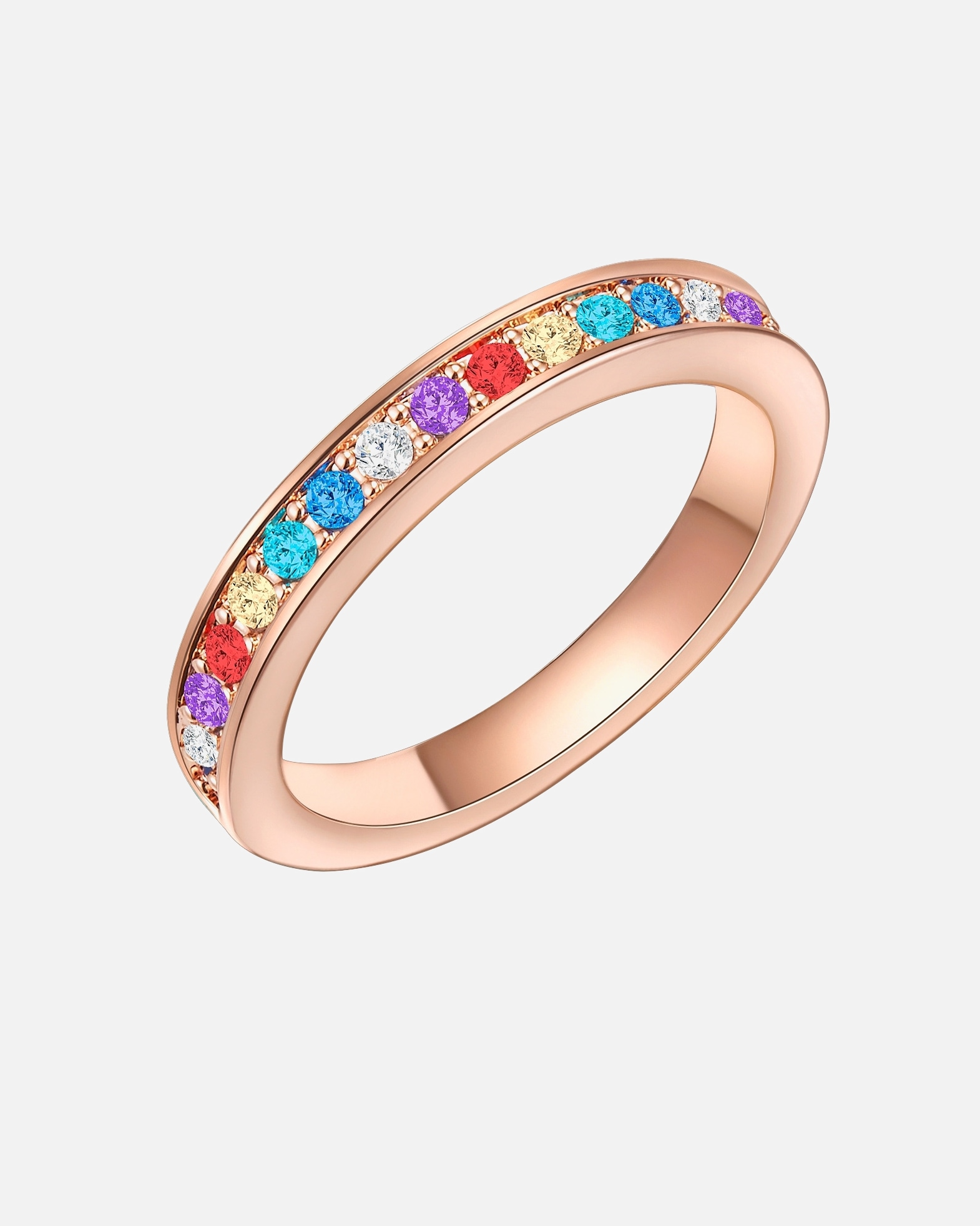 Bague pour Femme Lulu & Jane Bague de cristaux Swarovski® Métal Orné de cristaux Swarovski® en Or rose 54