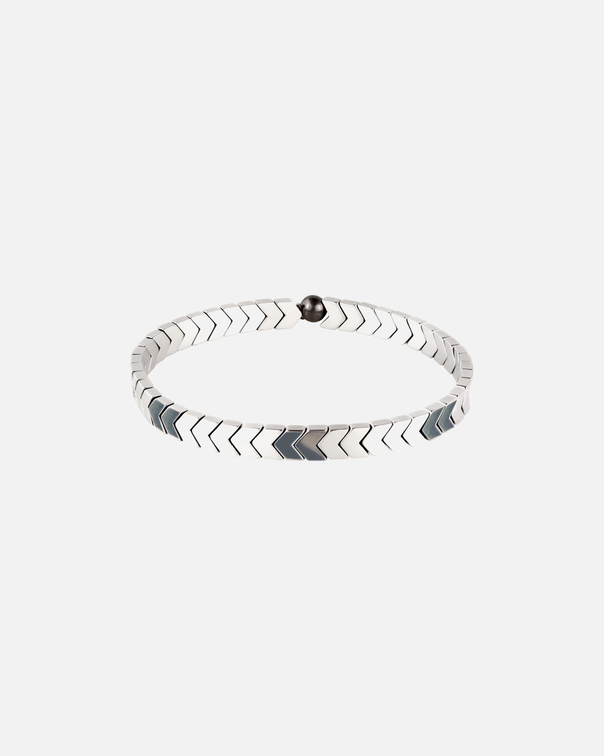 Bracelet pour Homme KUZZOI Bracelet beads male Hématite synthétique Gris 925 Sterling Silver 23