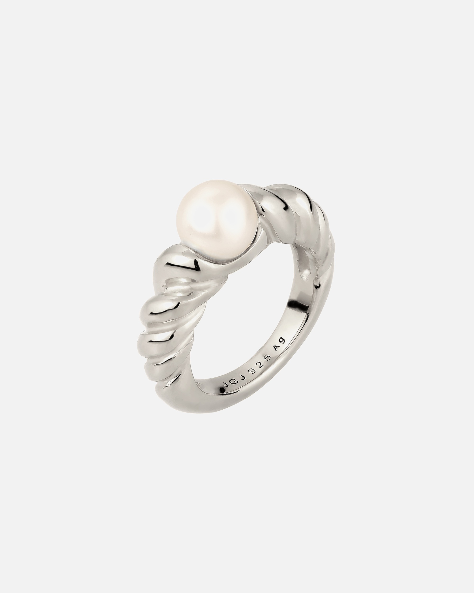 Bague pour Femme Elli PREMIUM Bague Perle Synthétique Blanche 925 Sterling Silver 56