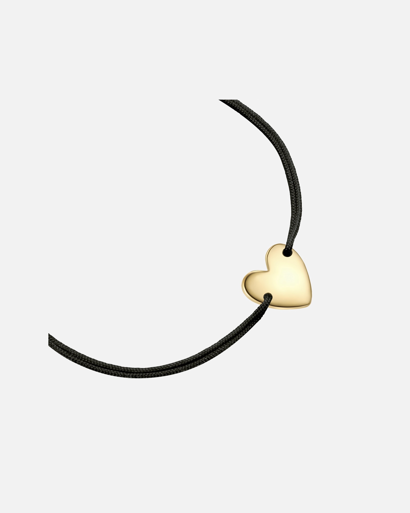 Bracelet pour Femme Glanzstücke München Bracelet Coeur en Textile en Or jaune Réglable 15,0 - 22,0 cm