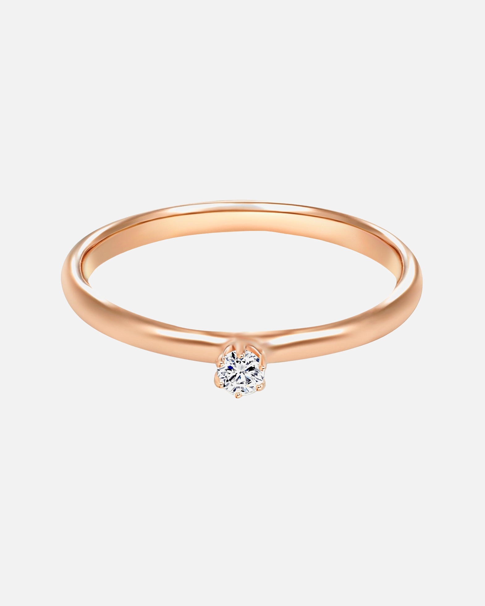 Bague pour Femme Bague en argent Argent sterling Oxyde de zirconium (CZ) en Or rose 56