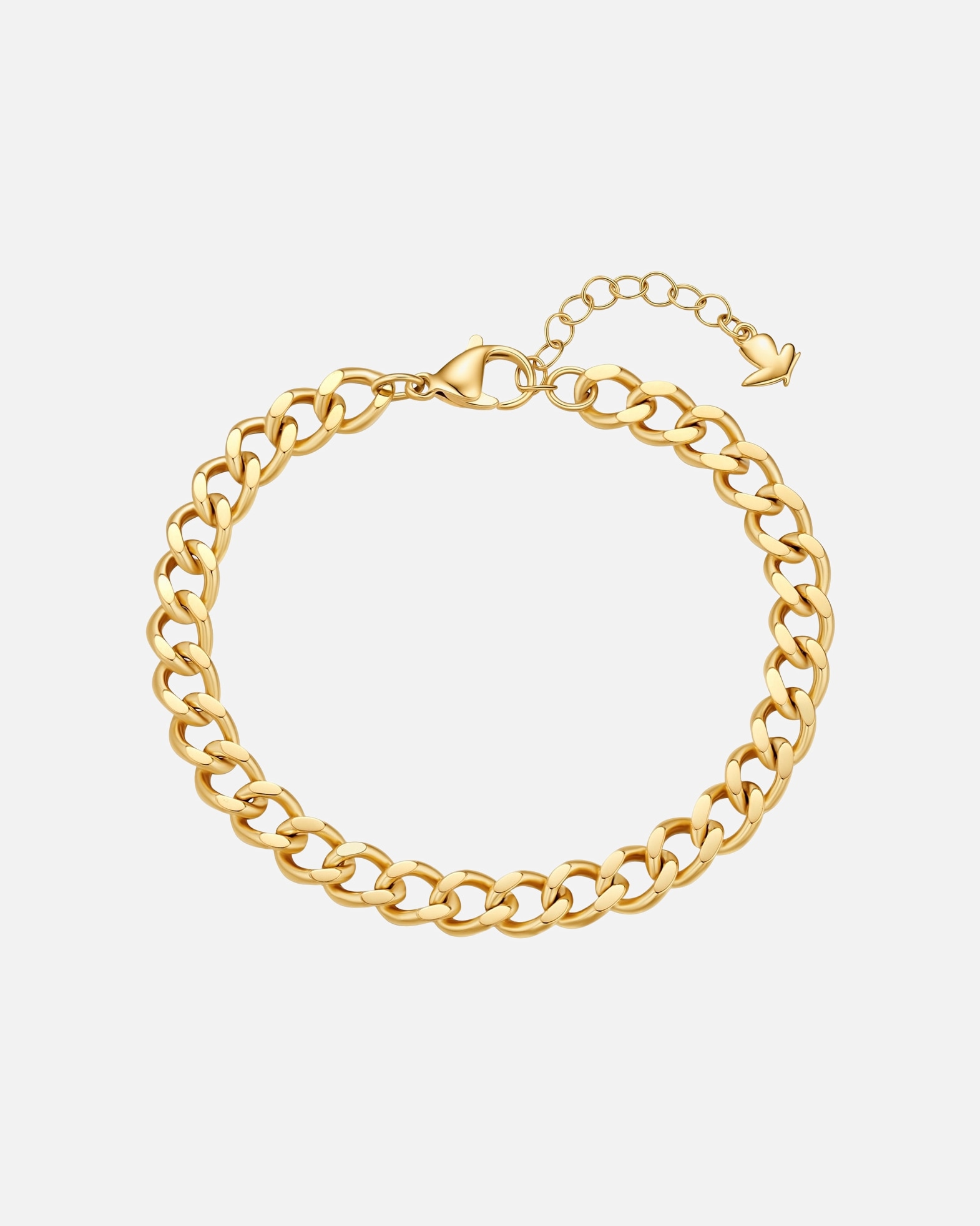 Bracelet pour Femme Glanzstücke München Bracelet en acier inoxydable en Doré Longueur de base 17,0 + rallonge 3,0 cm