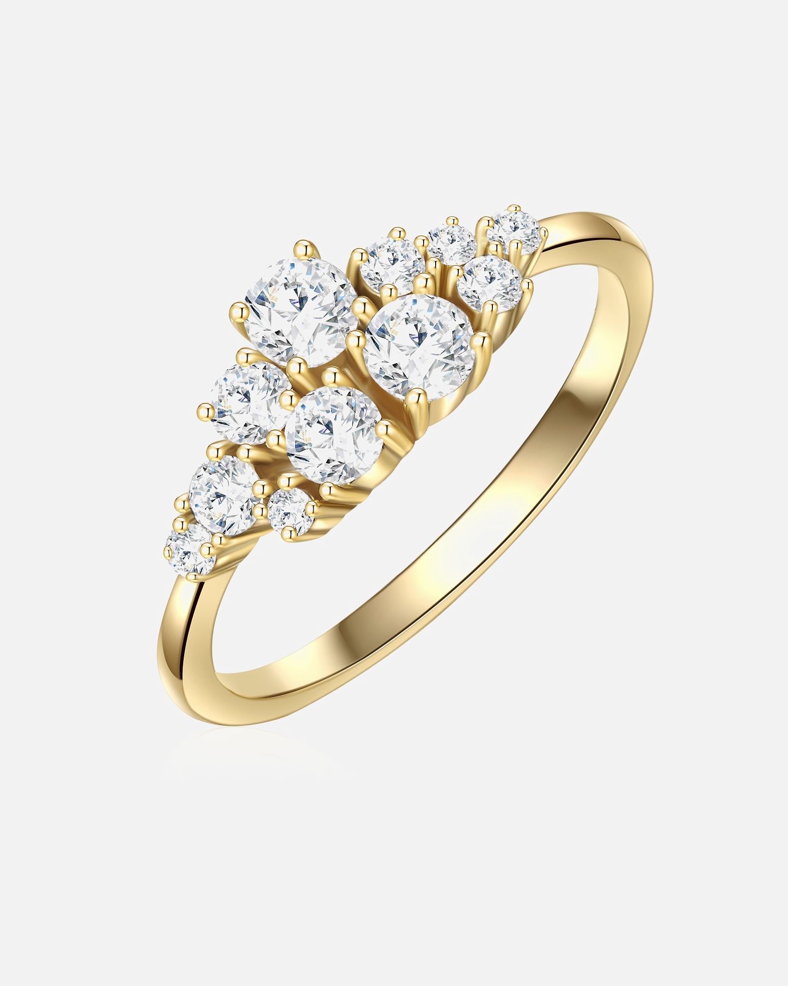 Bague pour Femme Glanzstücke München Bague en argent Argent sterling Oxyde de zirconium (CZ) en Or jaune 60