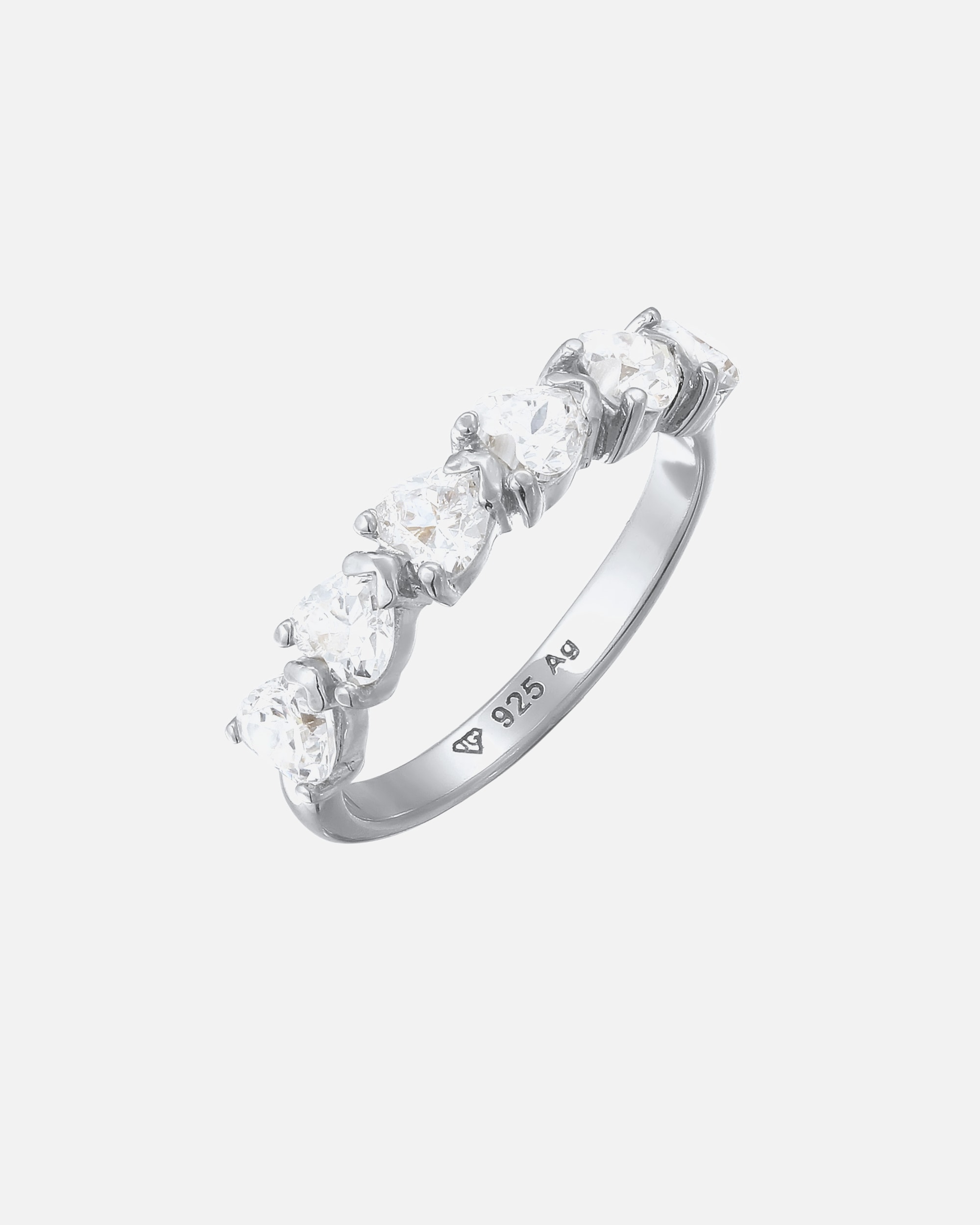 Bague pour Femme Elli Bague Coeur Zirconia Blanc 925 Sterling Silver 52