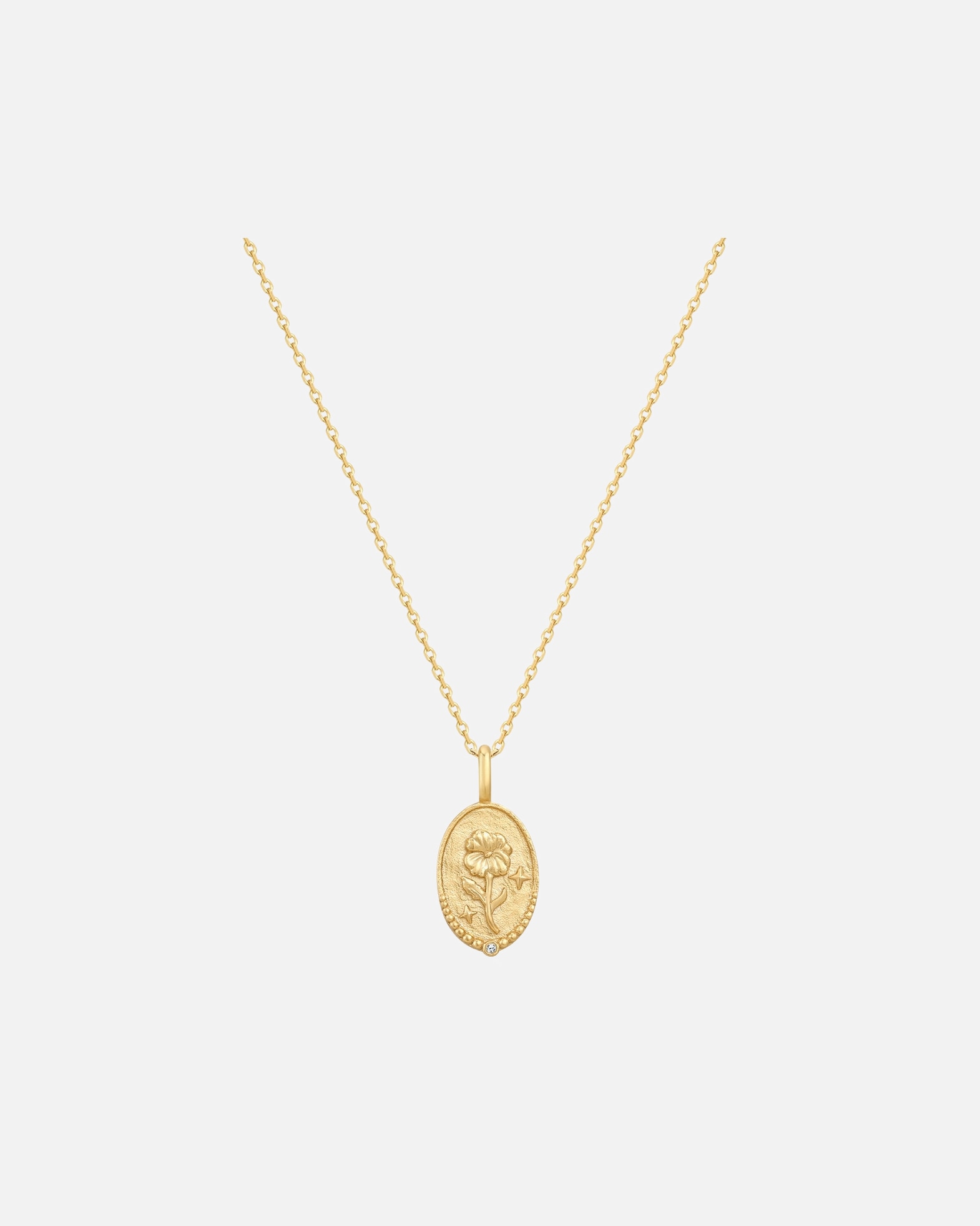 Collier pour Femme Glanzstücke München Chaîne Fleur de naissance de février Violette en Argent sterling en Or jaune 40,0 cm Basiskette + 5,0 cm Verlängerung