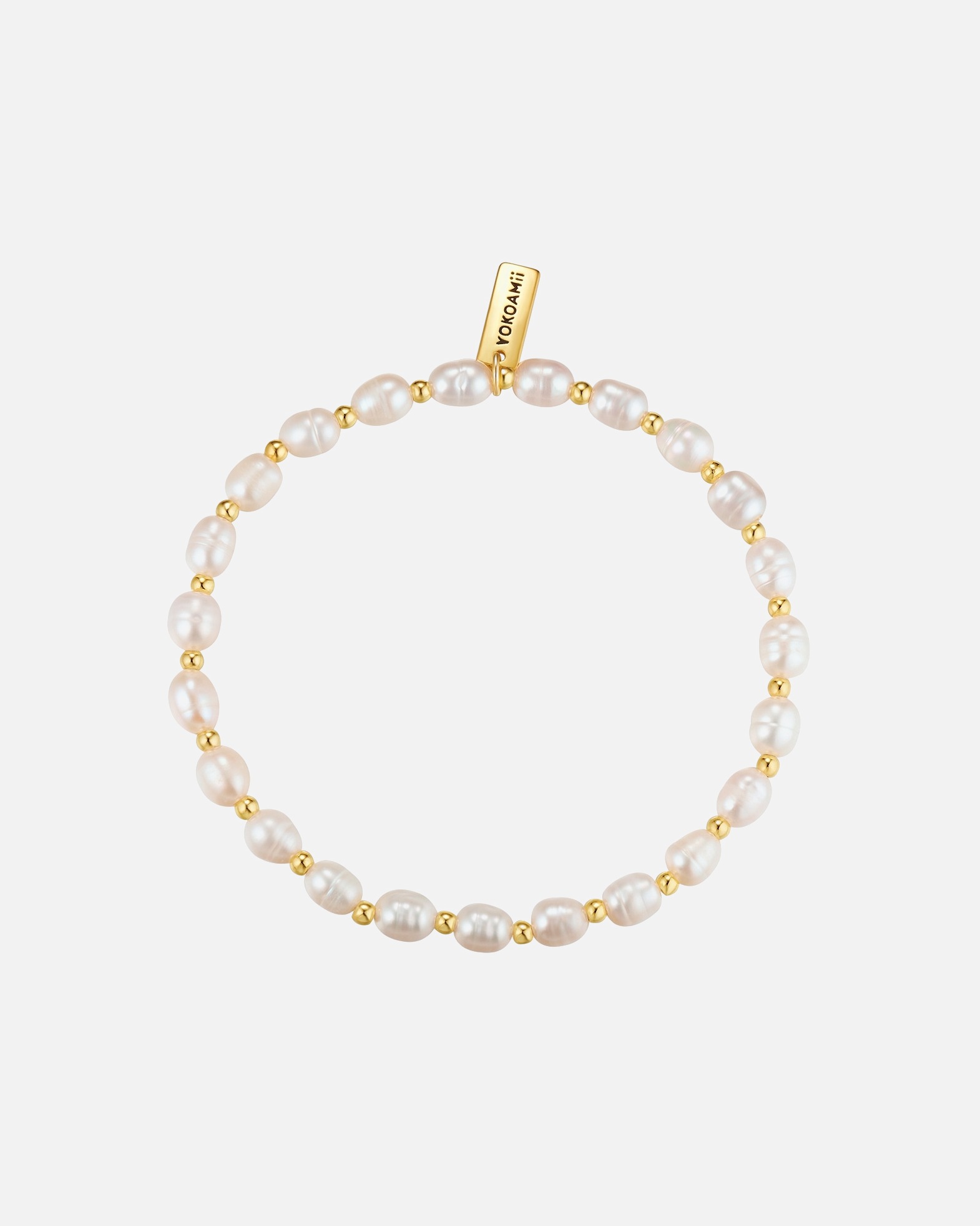 Bracelet pour Femme Yokoamii Bracelet en Laiton en Or jaune Réglable, 16,0 - 21,0 cm