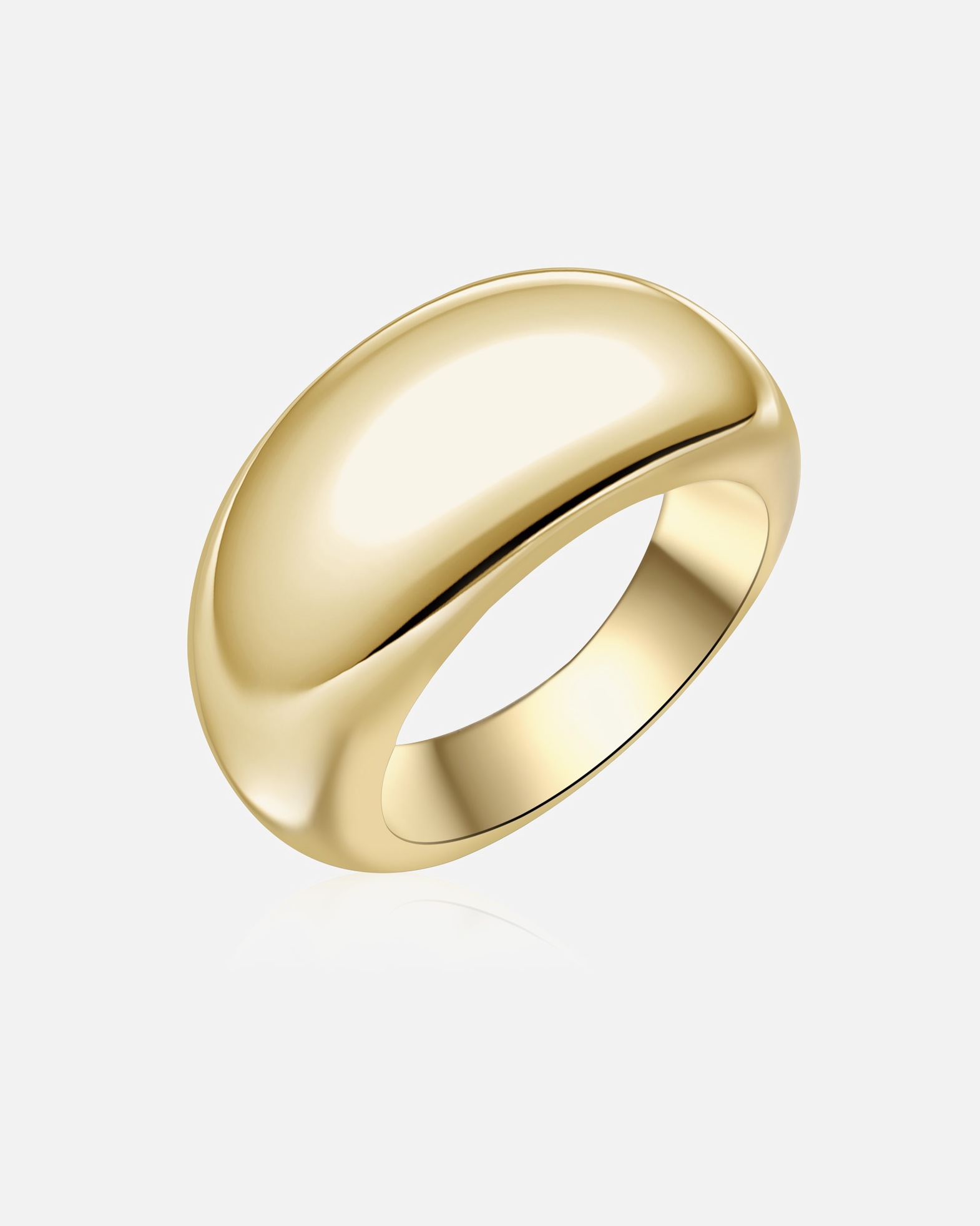 Bague pour Femme Yokoamii Bague en Laiton doré 58