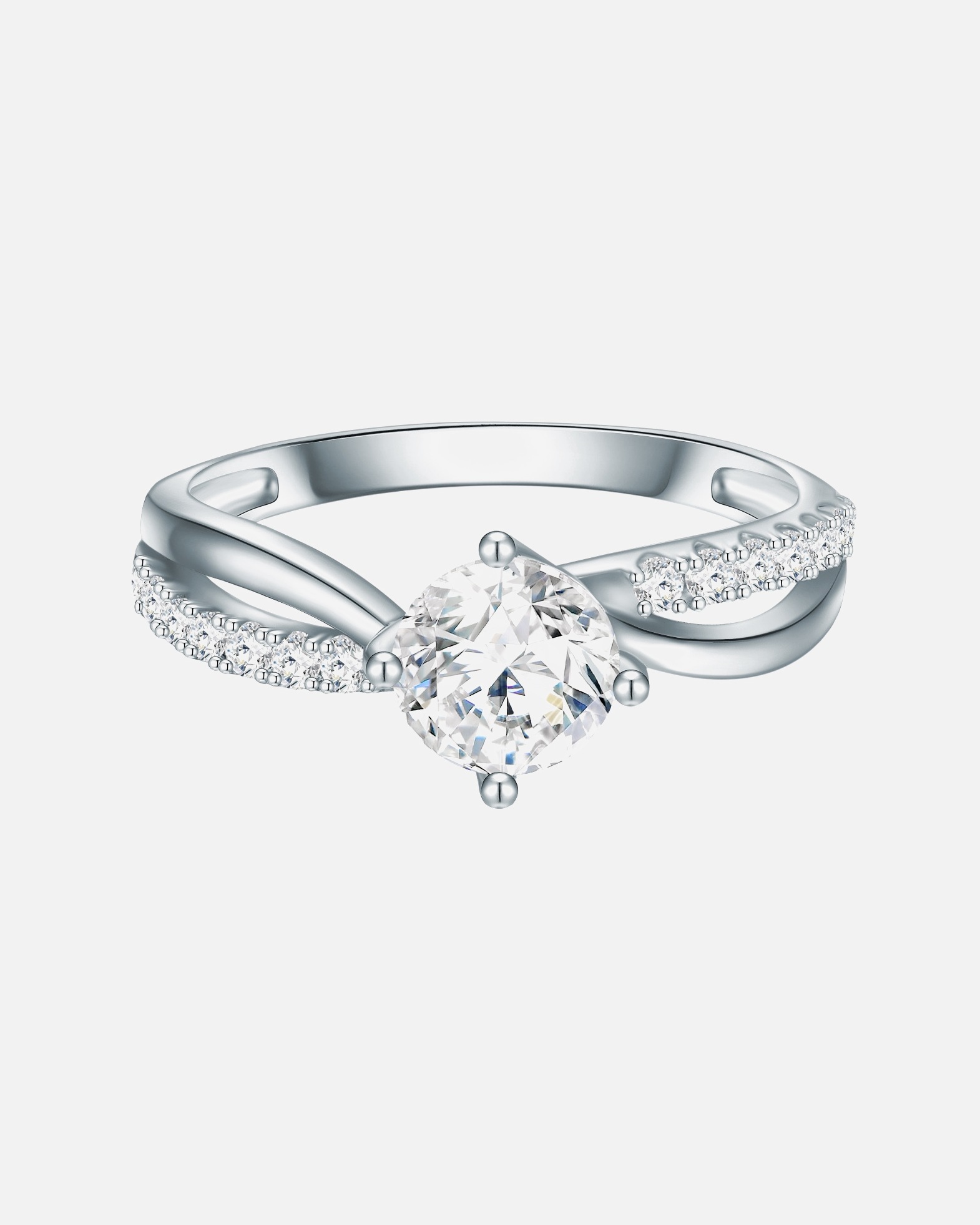 Bague pour Femme Trilani Bague en argent Argent sterling Oxyde de zirconium (CZ) en Argent 56