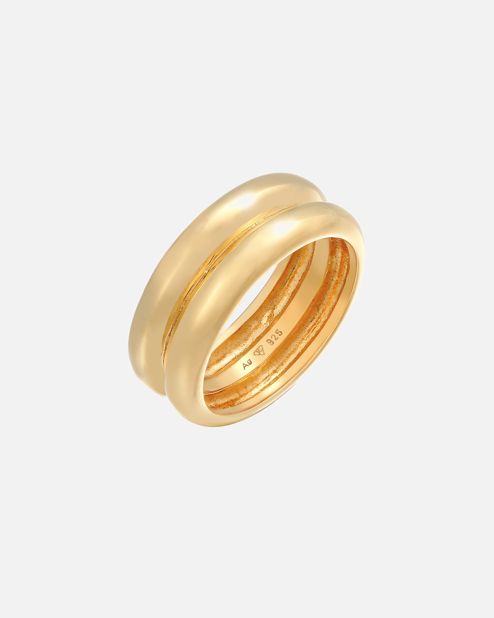 Bague pour Femme Elli PREMIUM Bandring Double Unisex 925 Ring 52