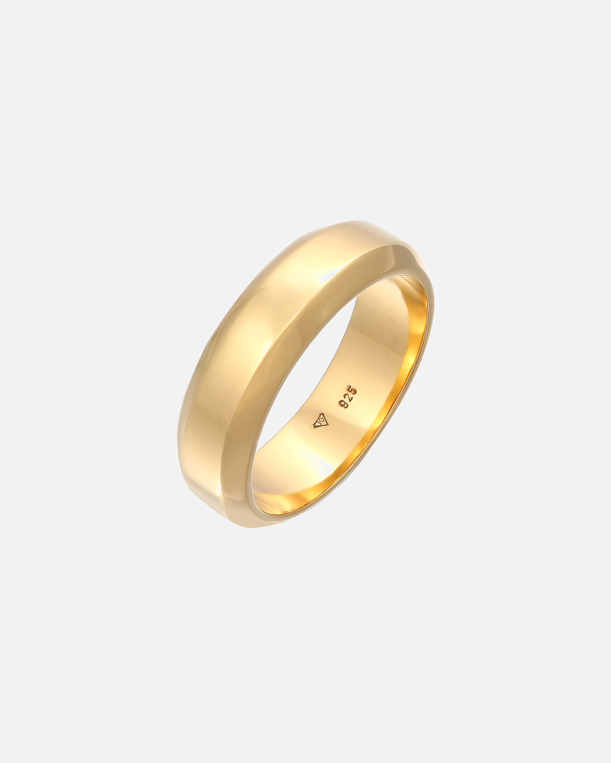 Bague pour Homme KUZZOI Anneau de Ruban pour homme Basique Argent 925 54