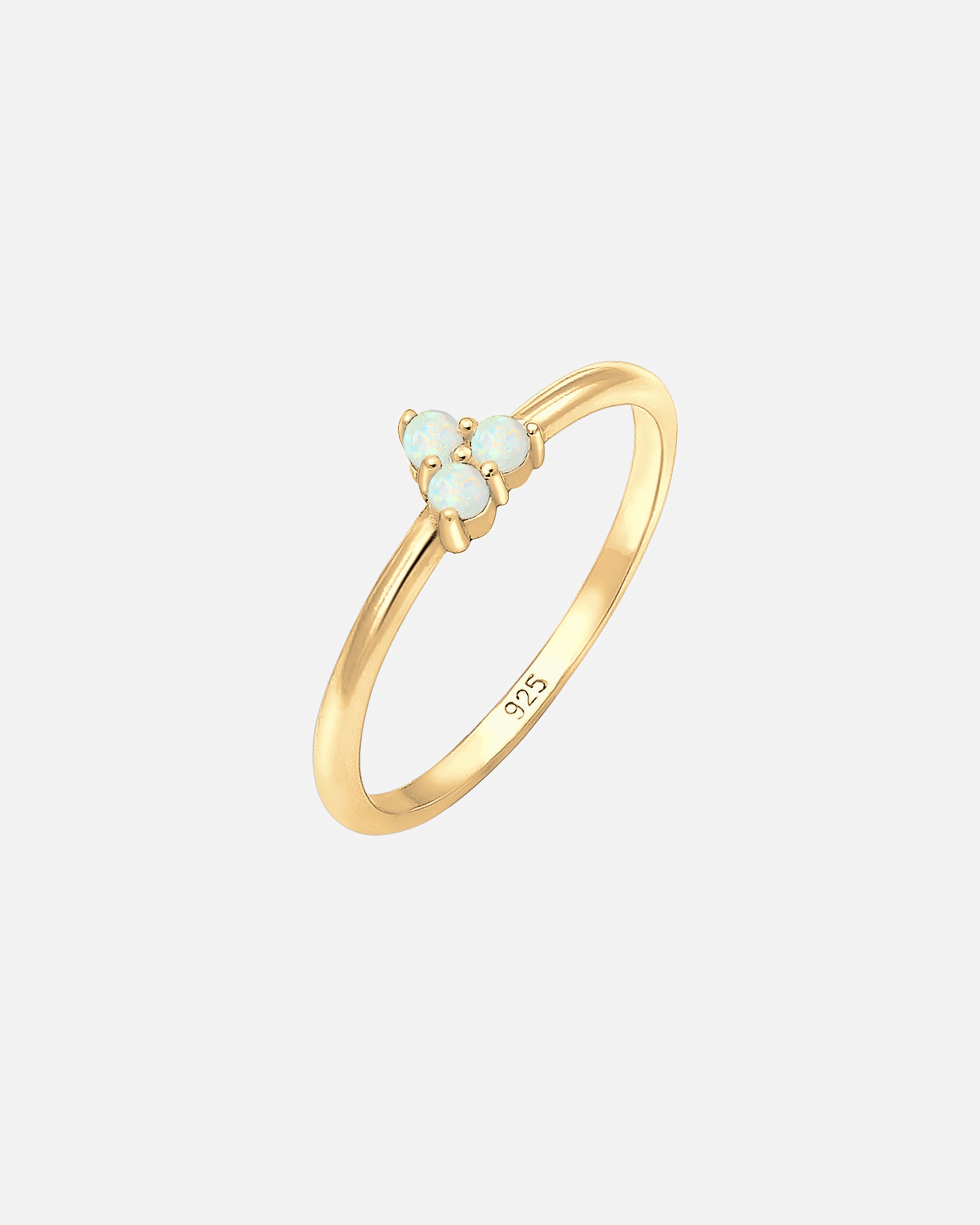 Bague pour Femme Elli Bague opale Cercle Géo trio Tendance Argent 925 58