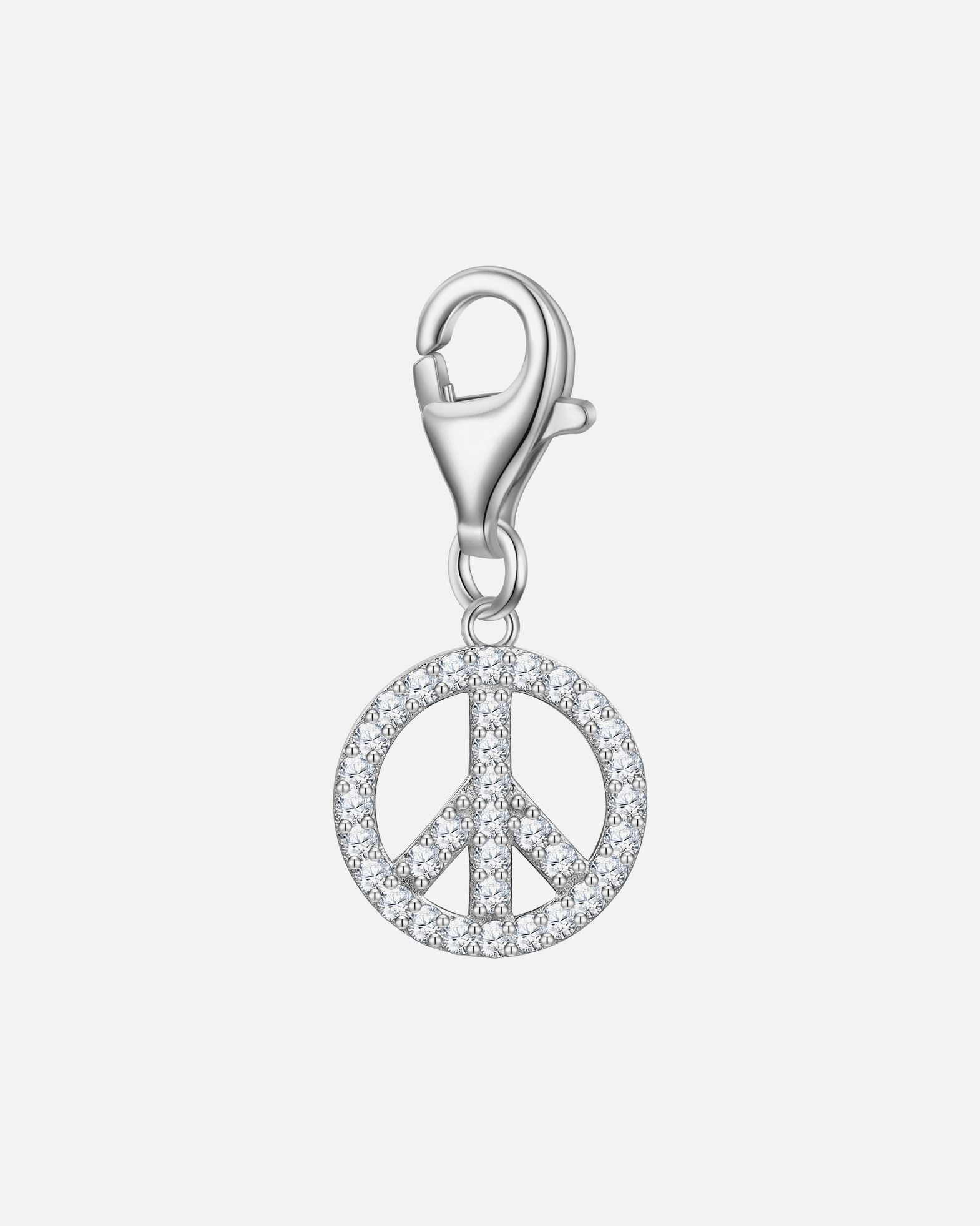 Pendentif pour Femme Glanzstücke München Breloque fantaisie Signe de la paix en Argent sterling en Argent 19,4 mm