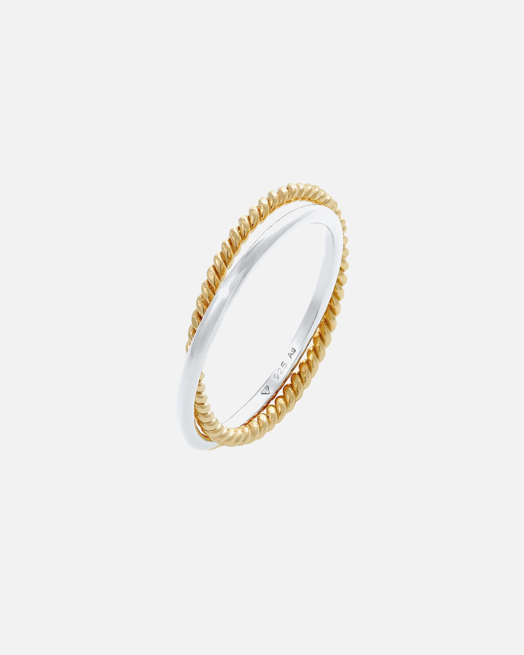 Bague pour Femme Elli Bague à enrouler classique finement torsadée 925 Argent 50