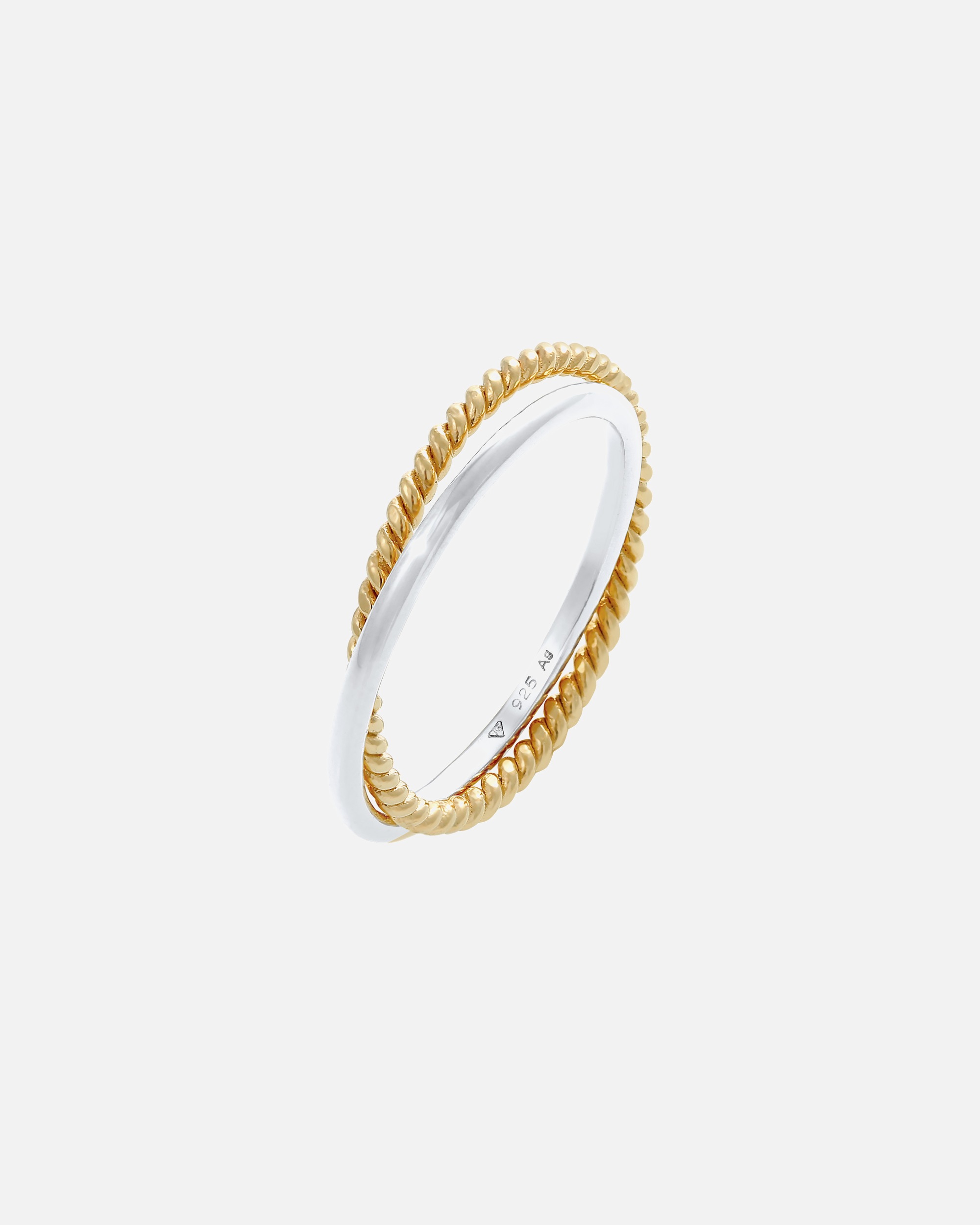 Bague pour Femme Elli Bague à enrouler classique finement torsadée 925 Argent 56