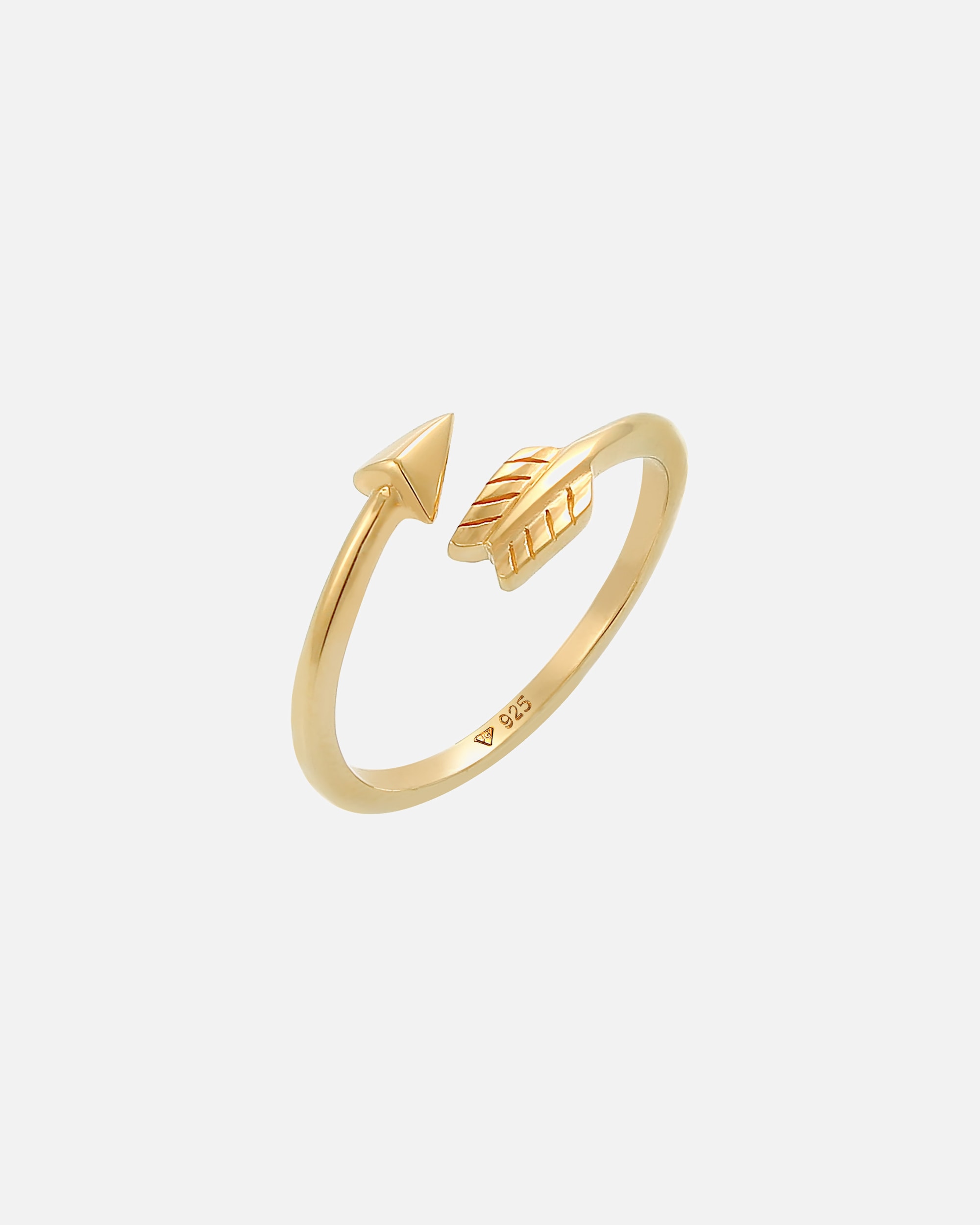 Bague pour Femme Elli Ladies Arrow Amore Love Open Vintage en argent sterling 925 goldfarben