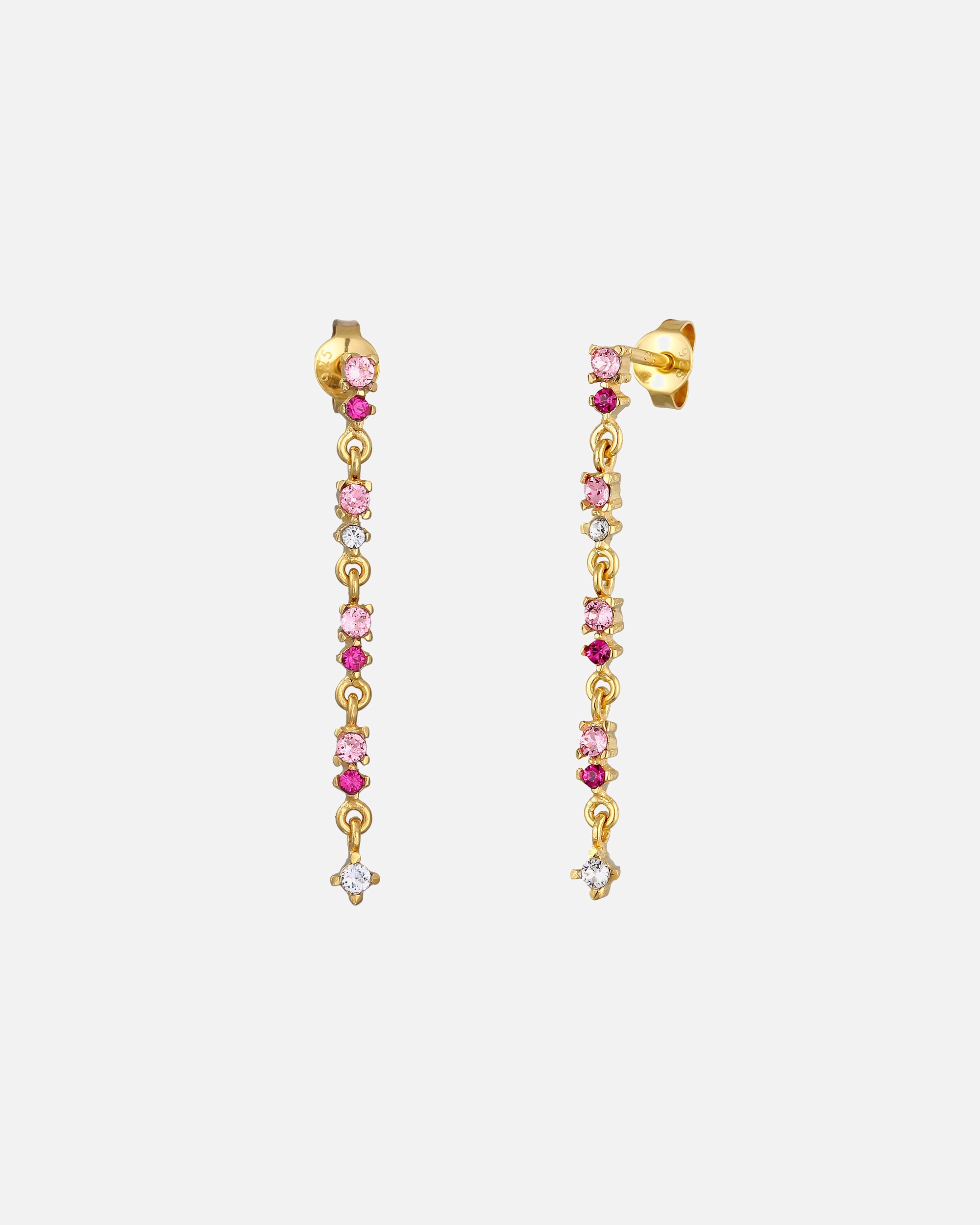 Boucles d'oreilles pour Femme Elli Kristall Pink Rose Ohrhänger 925 Silber goldfarben